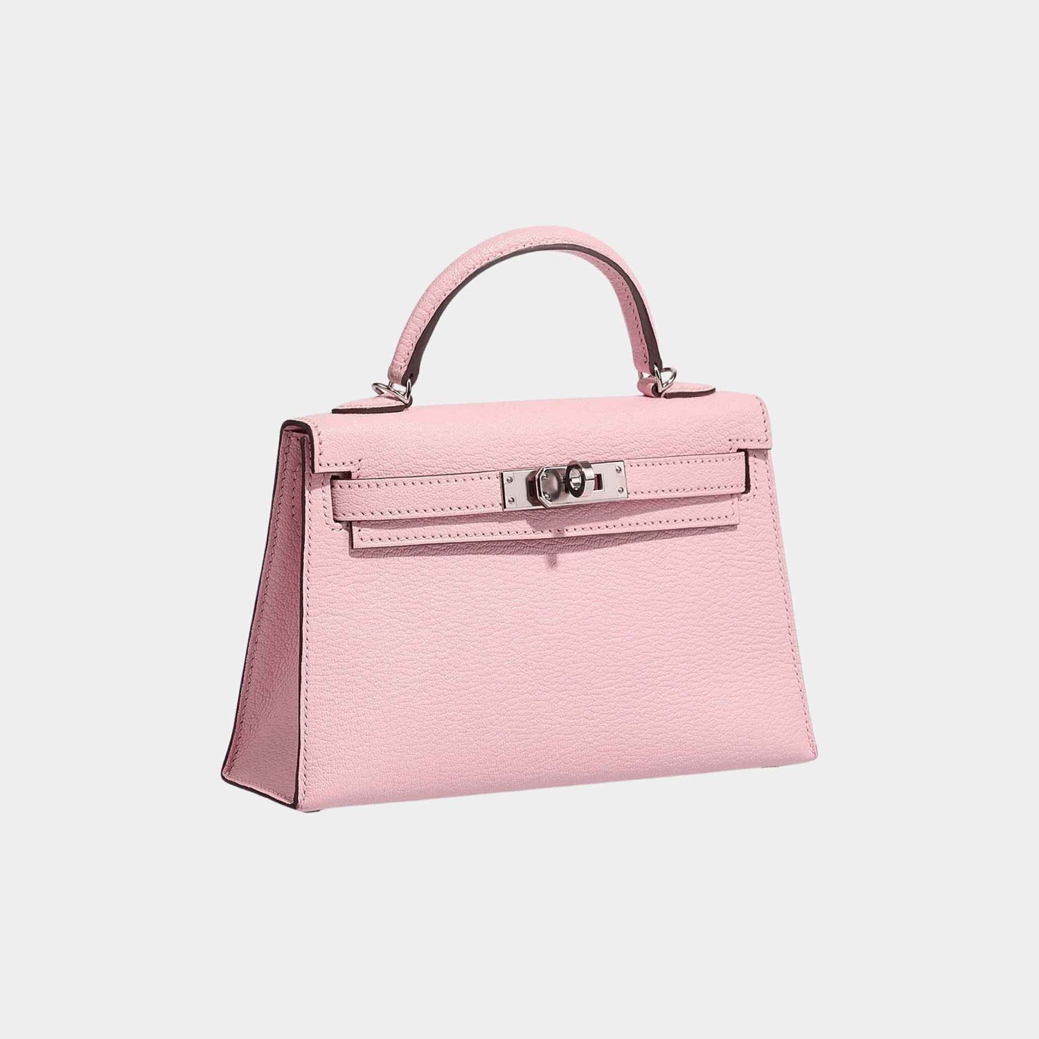 حقيبة Kelly Mini من جلد Chevre باللون Rose Sakura