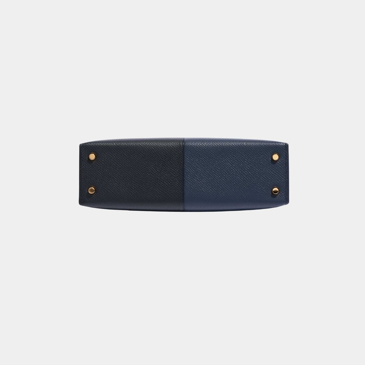 Hermes Kelly Mini II 20 Casaque Epsom Bleu Indigo And Black GHW, Bottom