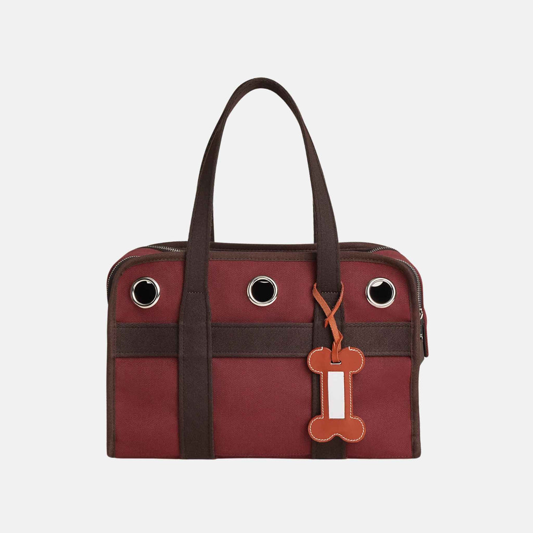 Hermes Luxury Carrying Bag For Dogs, Red, Front
