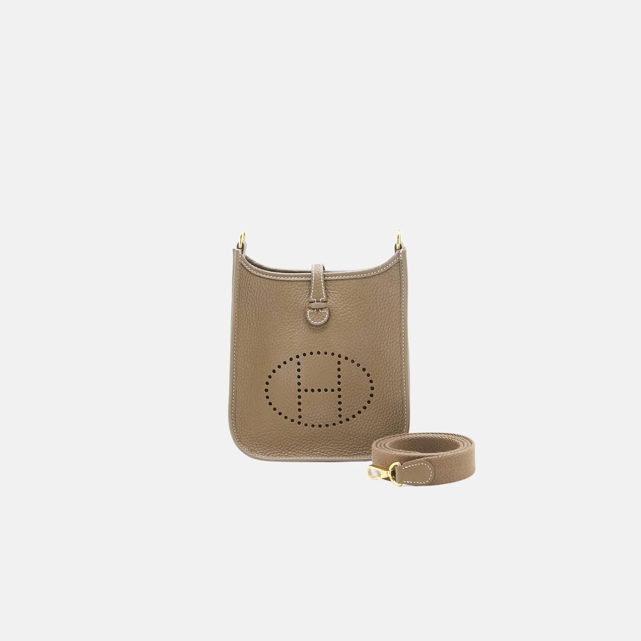 Hermes Mini Evelyne 16 Etoupe GHW, Front