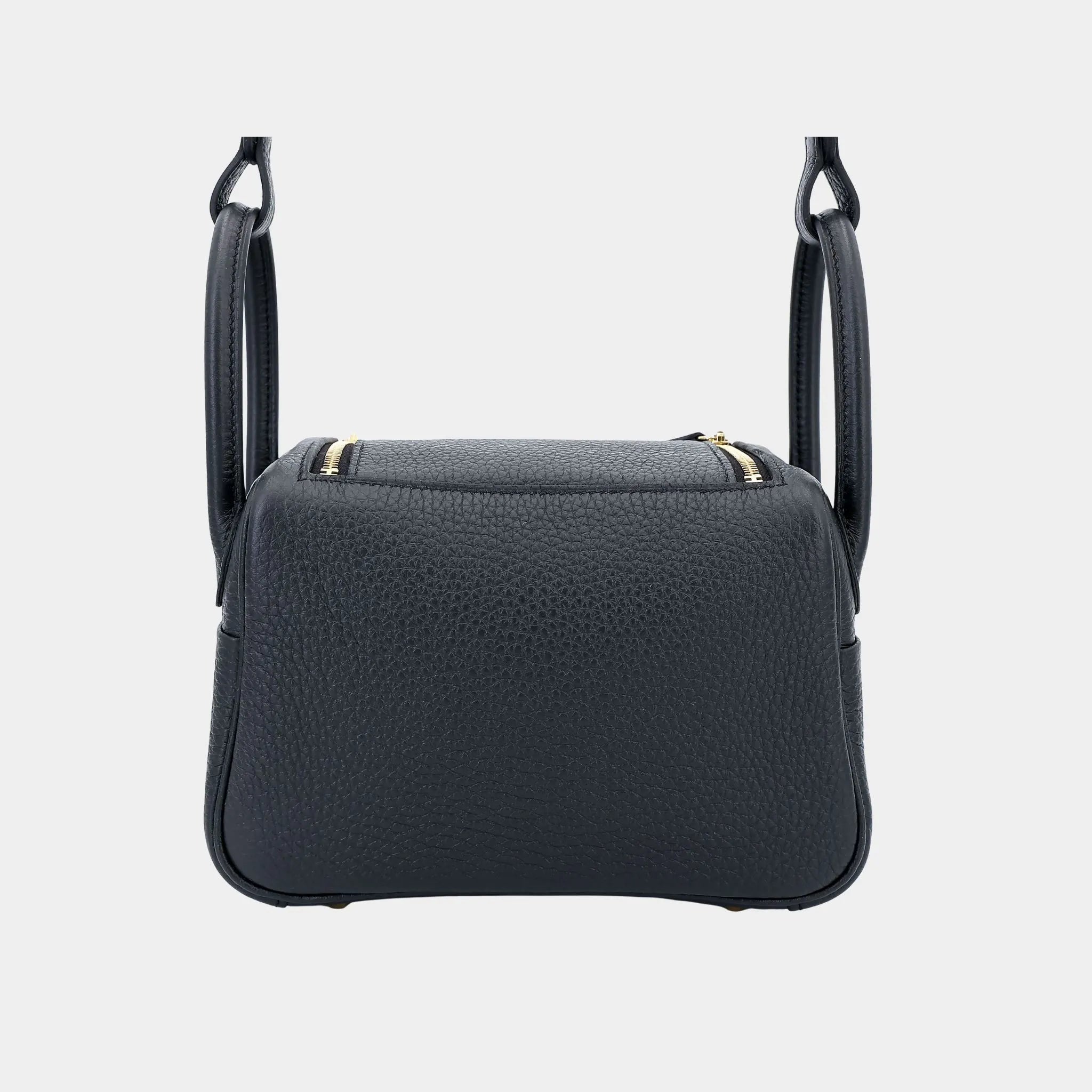 Hermes Mini Lindy II Clemence Black GHW, Back