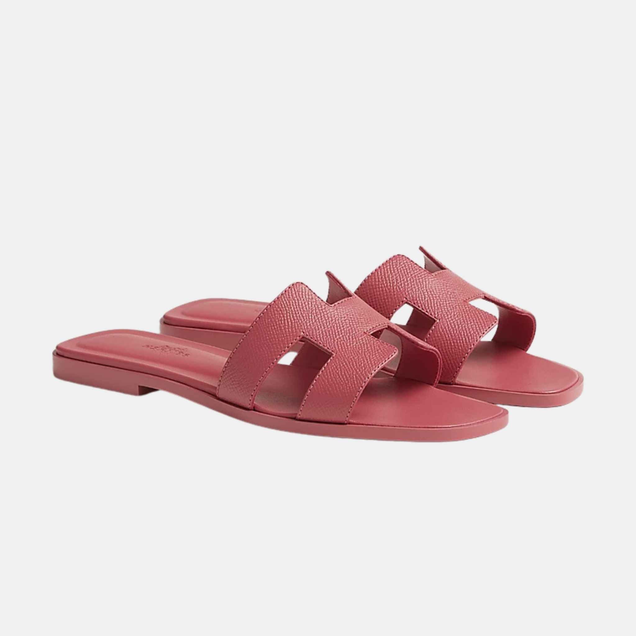 Hermes Oran Sandal in Rose De Venise, Front