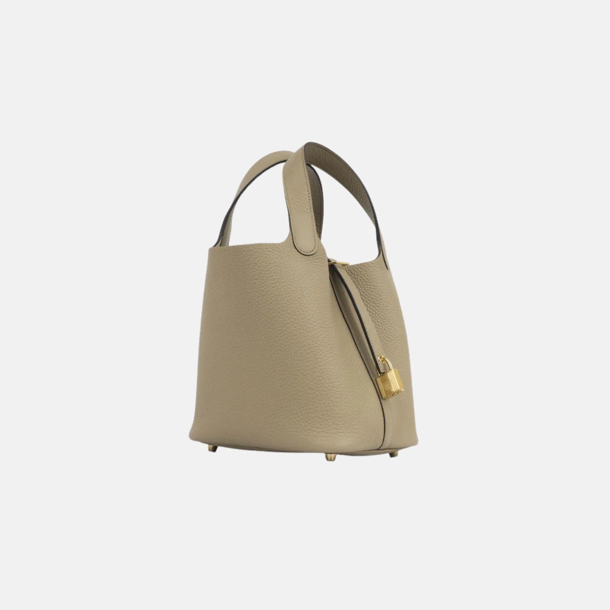 Hermes Picotin 18 Beige Marfa Clemence GHW, Side