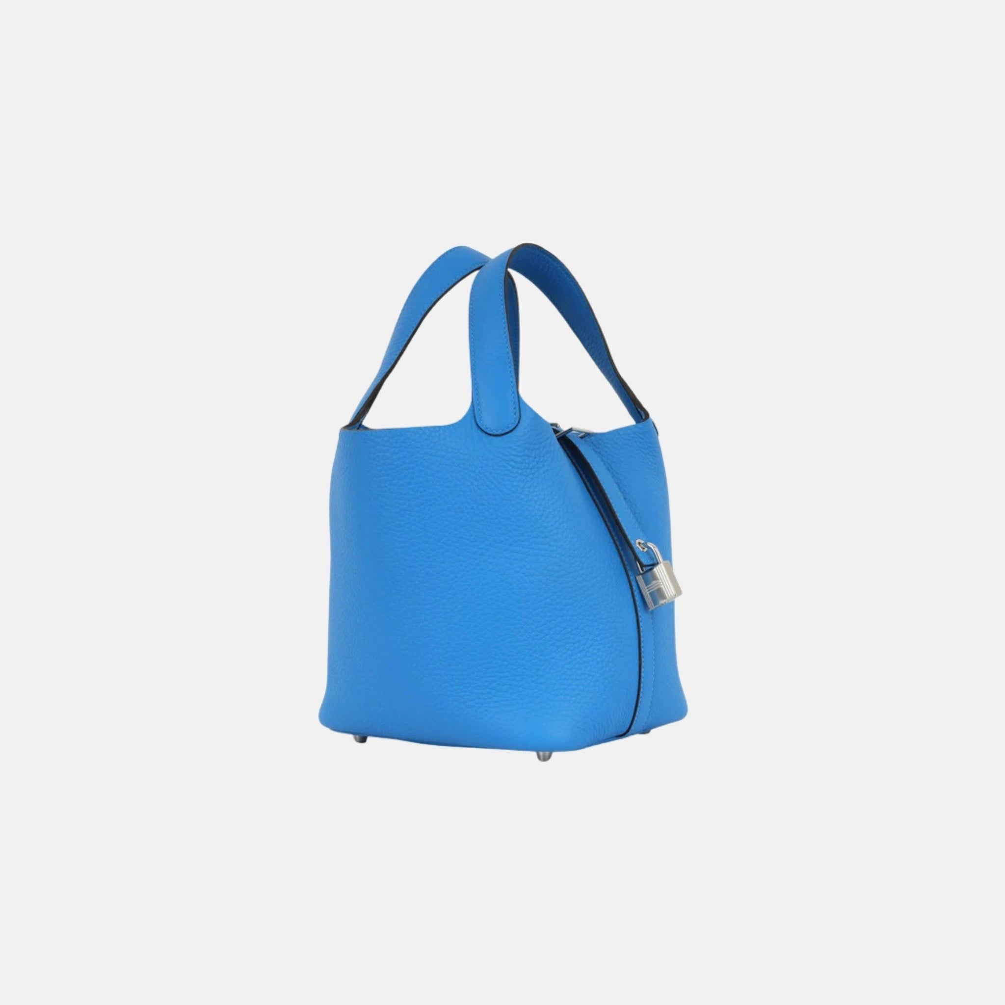 Hermes Picotin 18 Bleu Hydra PHW, Side