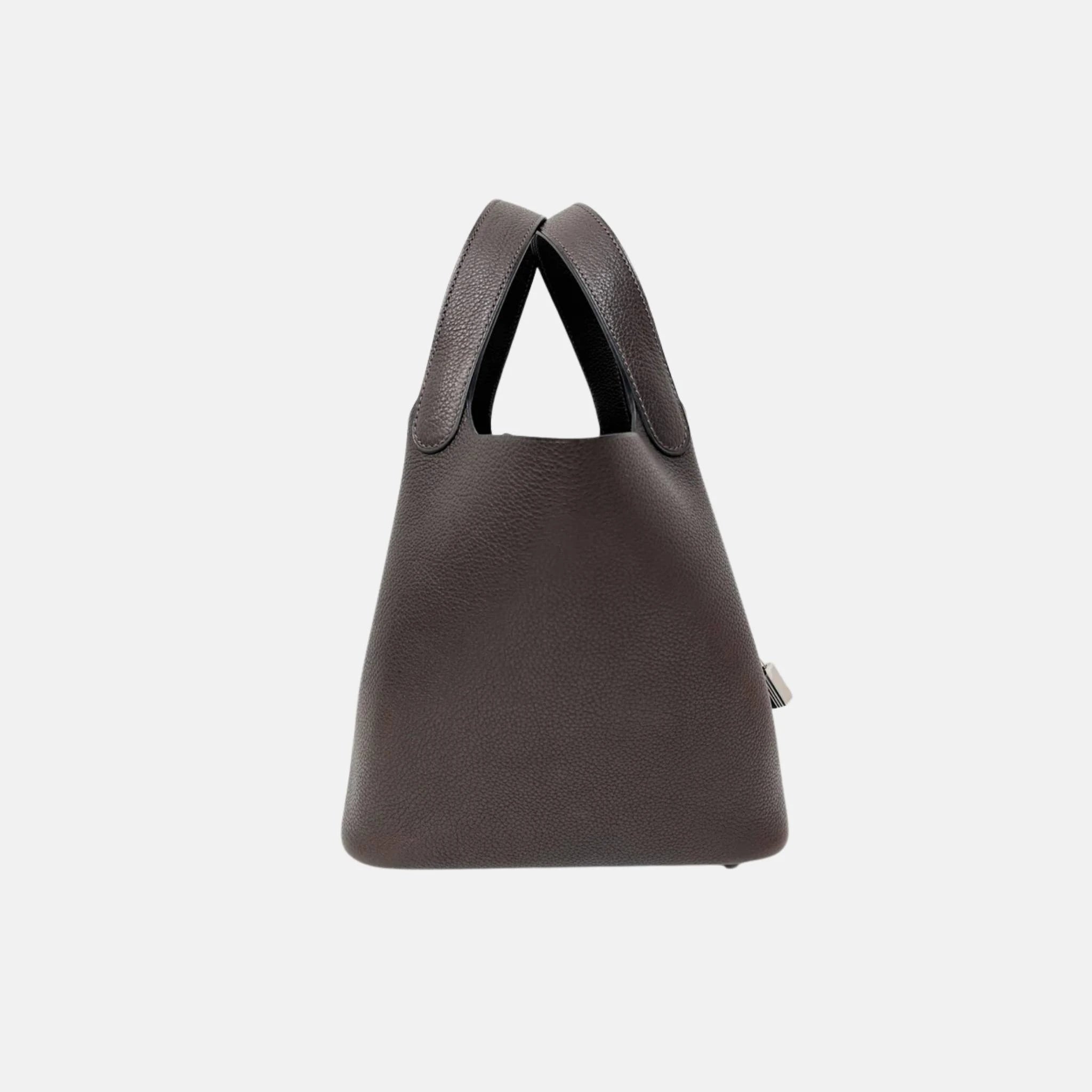 Hermes Picotin 18 Ebene Faubourg Barenia PHW, Side