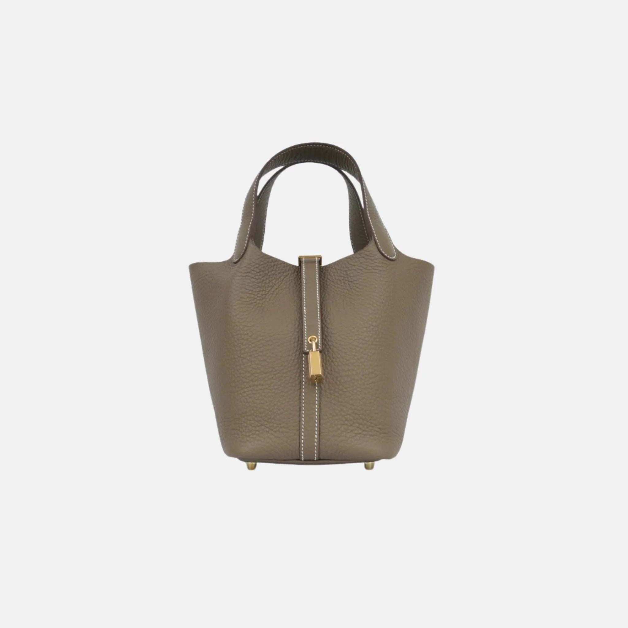 Hermes Picotin 18 Etoupe Clemence Leather GHW