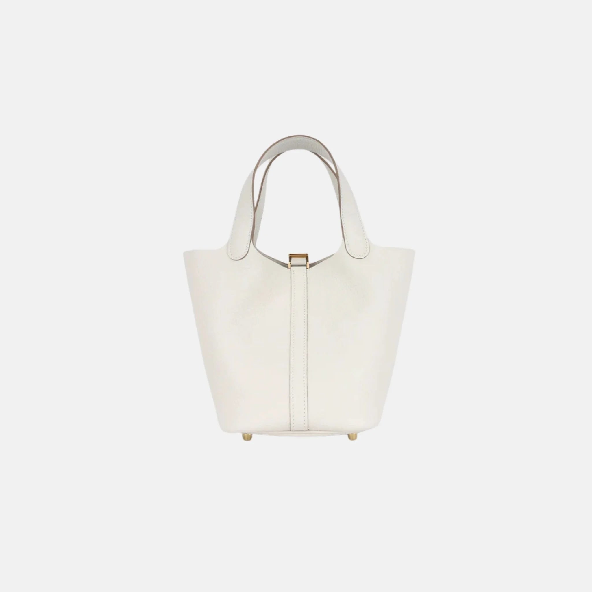 Hermes Picotin 18 Gris Pale Clemence GHW, Back