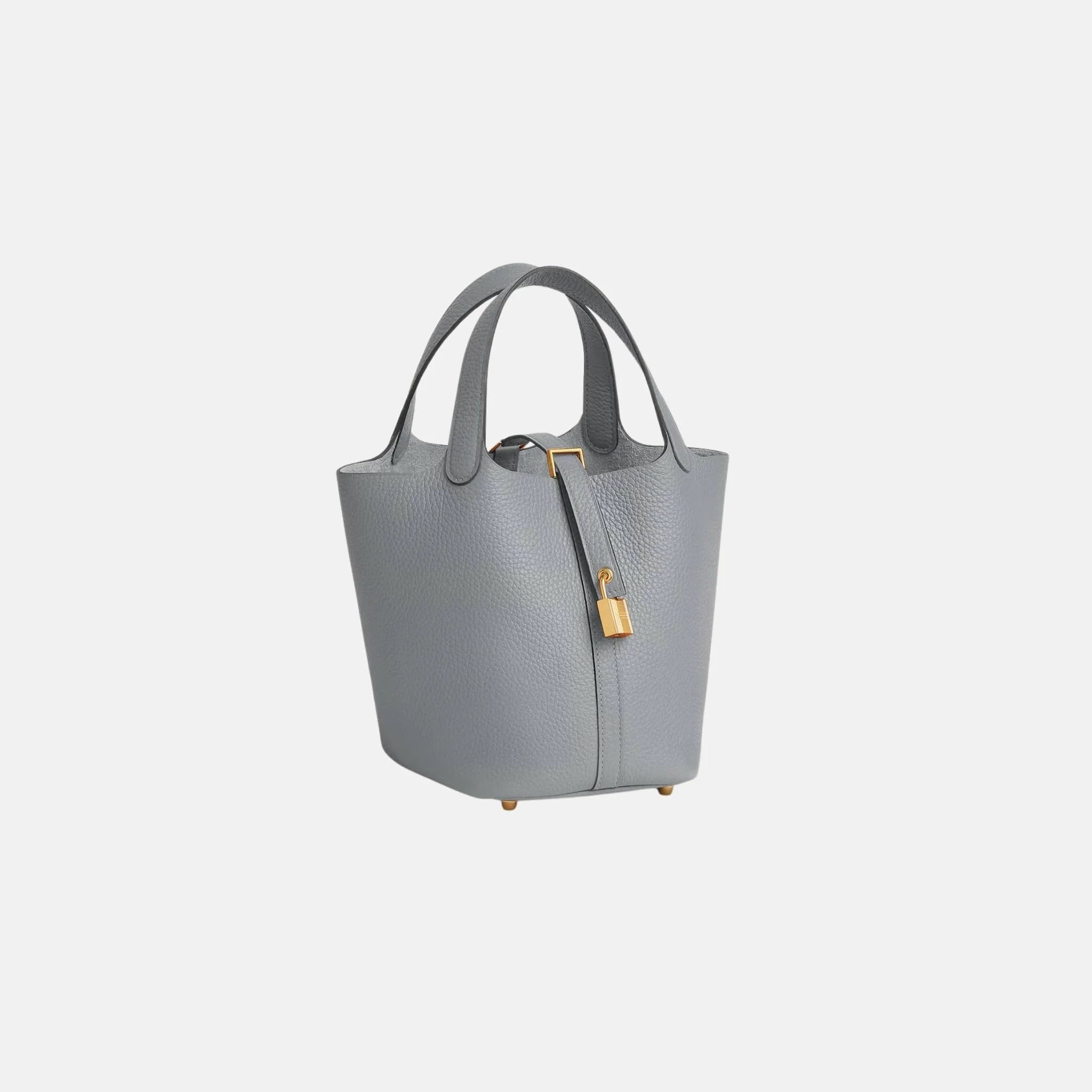 Hermes Picotin 18 Gris Pantin Clemence GHW, Side