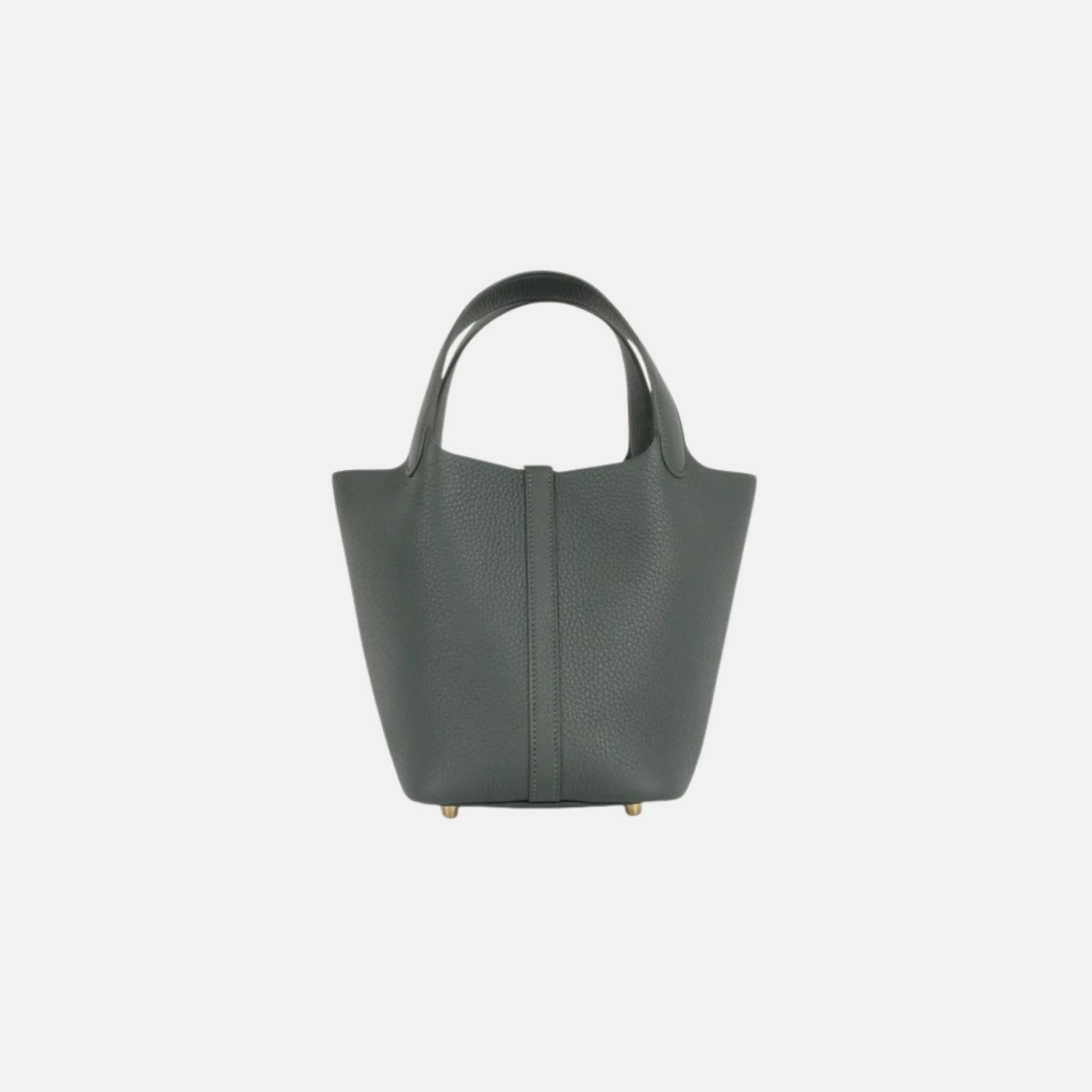 Hermes Picotin 18 Vert Mangrove Clemence GHW, Back