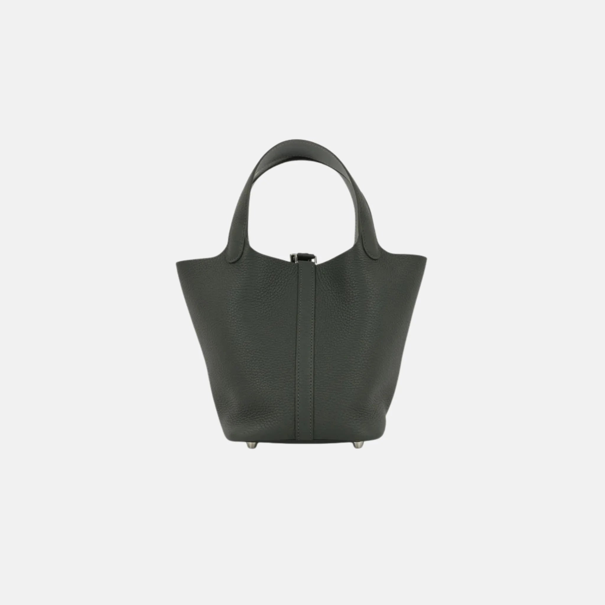 Hermes Picotin 18 Vert Mangrove Clemence PHW, Back