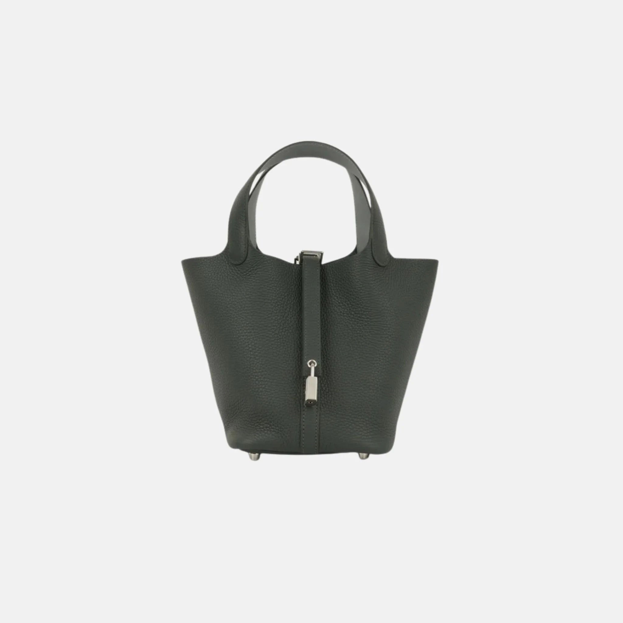 Hermes Picotin 18 Vert Mangrove Clemence PHW, Front