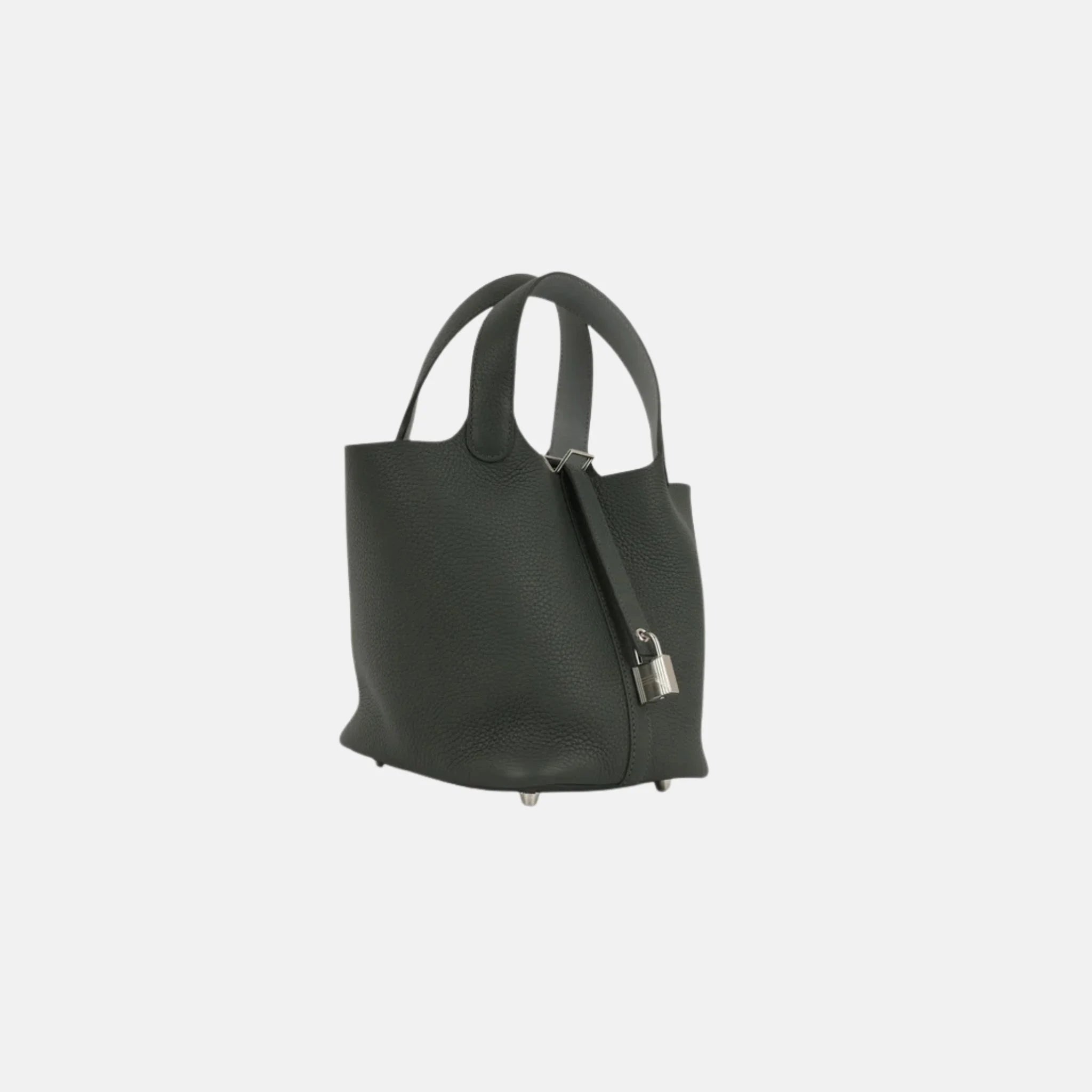 Hermes Picotin 18 Vert Mangrove Clemence PHW, Side