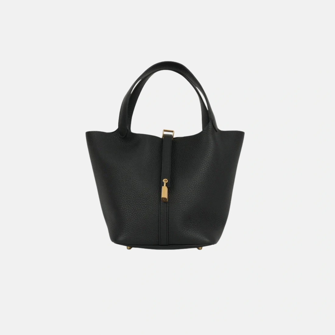 Hermes Picotin 22 Black Clemence GHW, Front