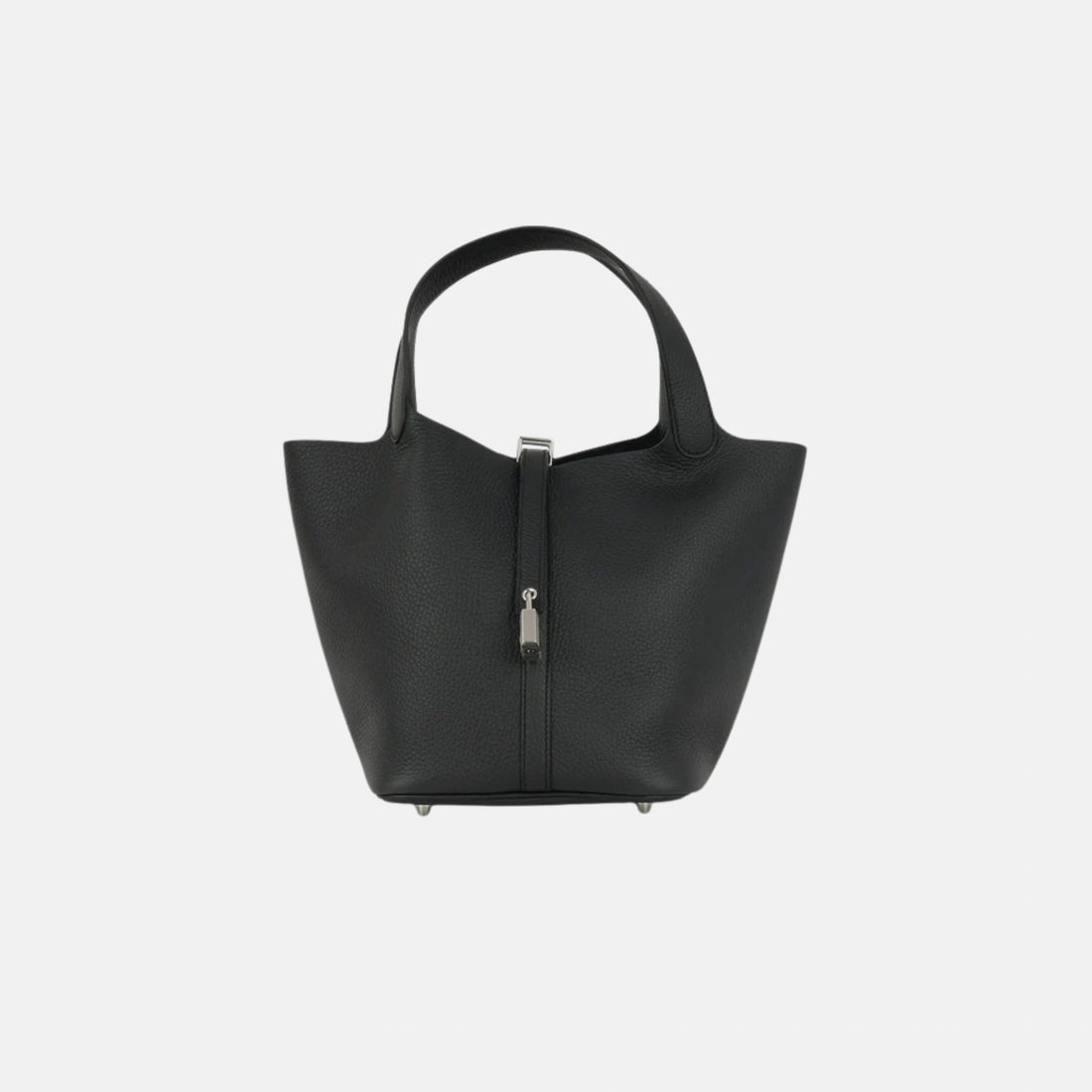 Hermes Picotin 22 Black Clemence PHW, Front