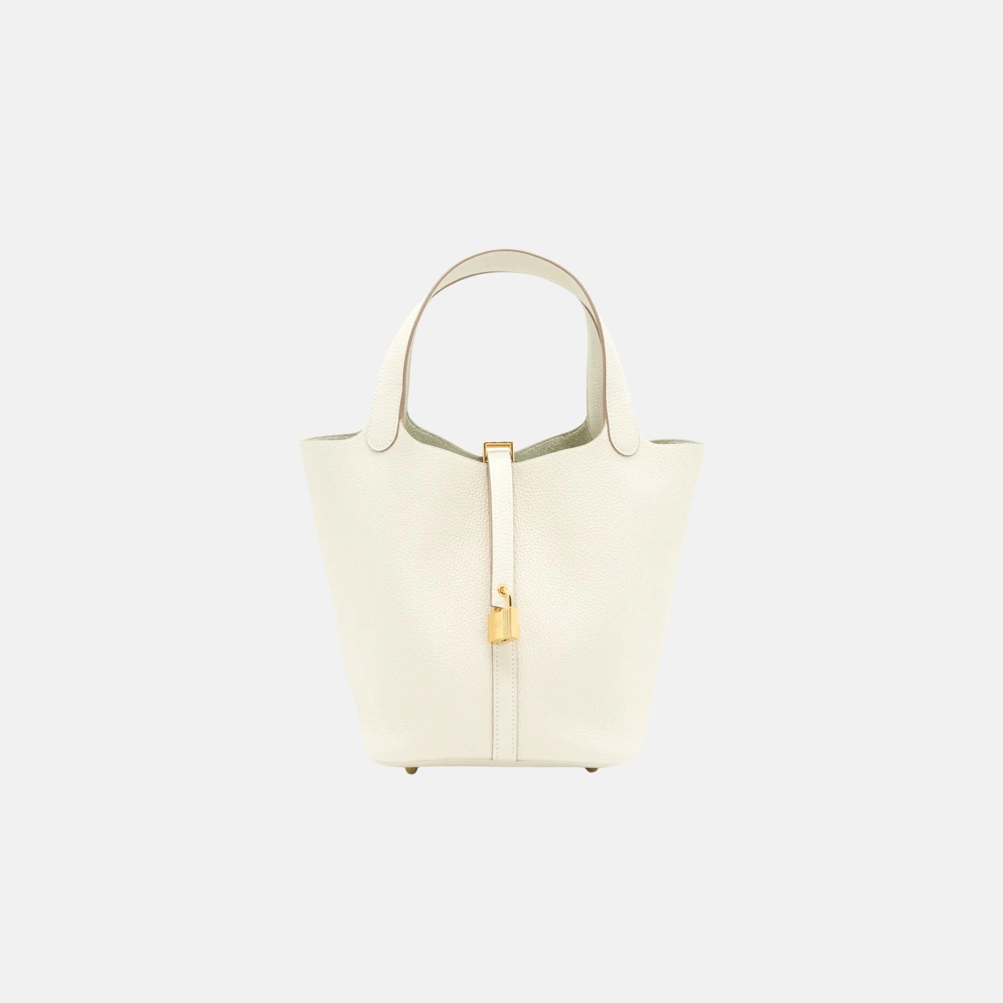 Hermes Picotin 22 Craie Clemence Leather GHW, Front
