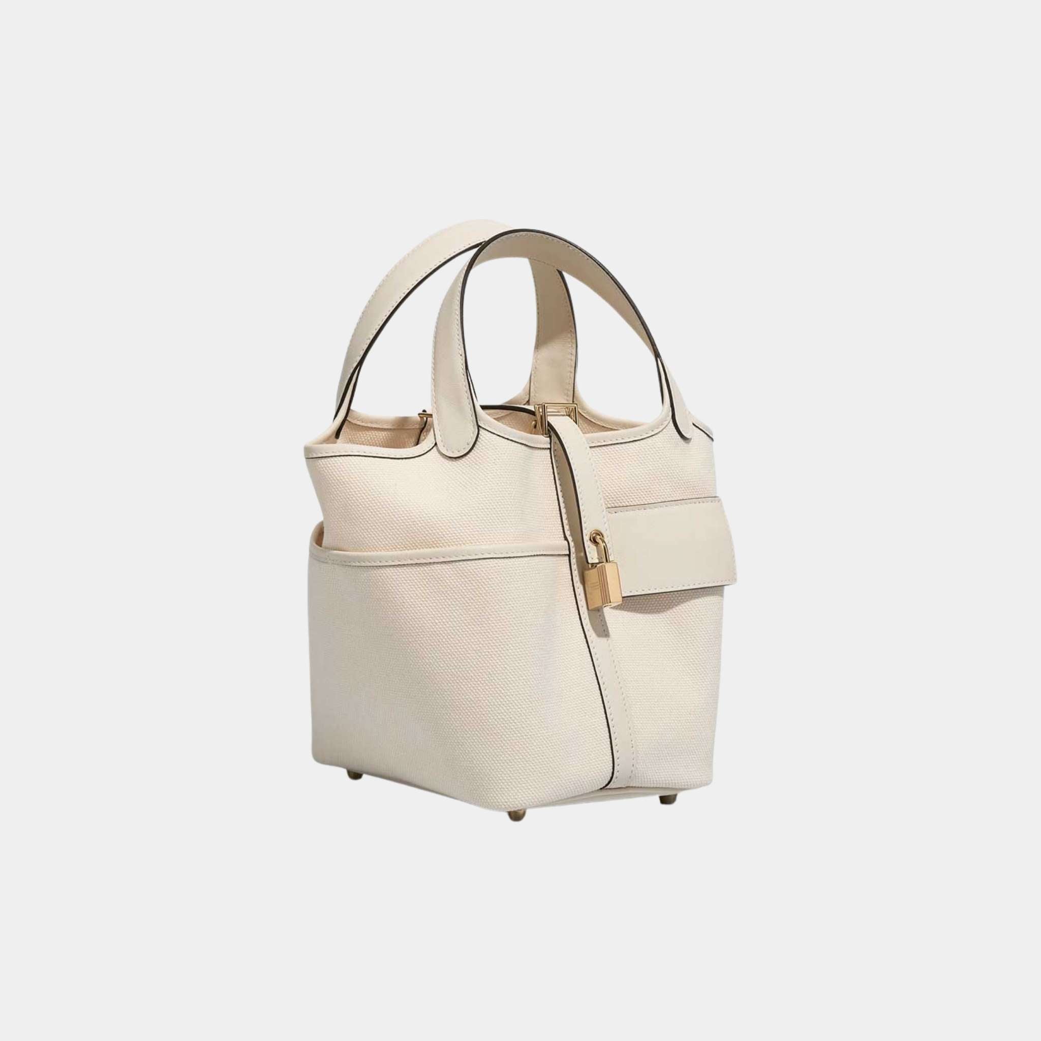 Hermes Picotin Cargo 18 Toile Goeland Swift Nata GHW, Side