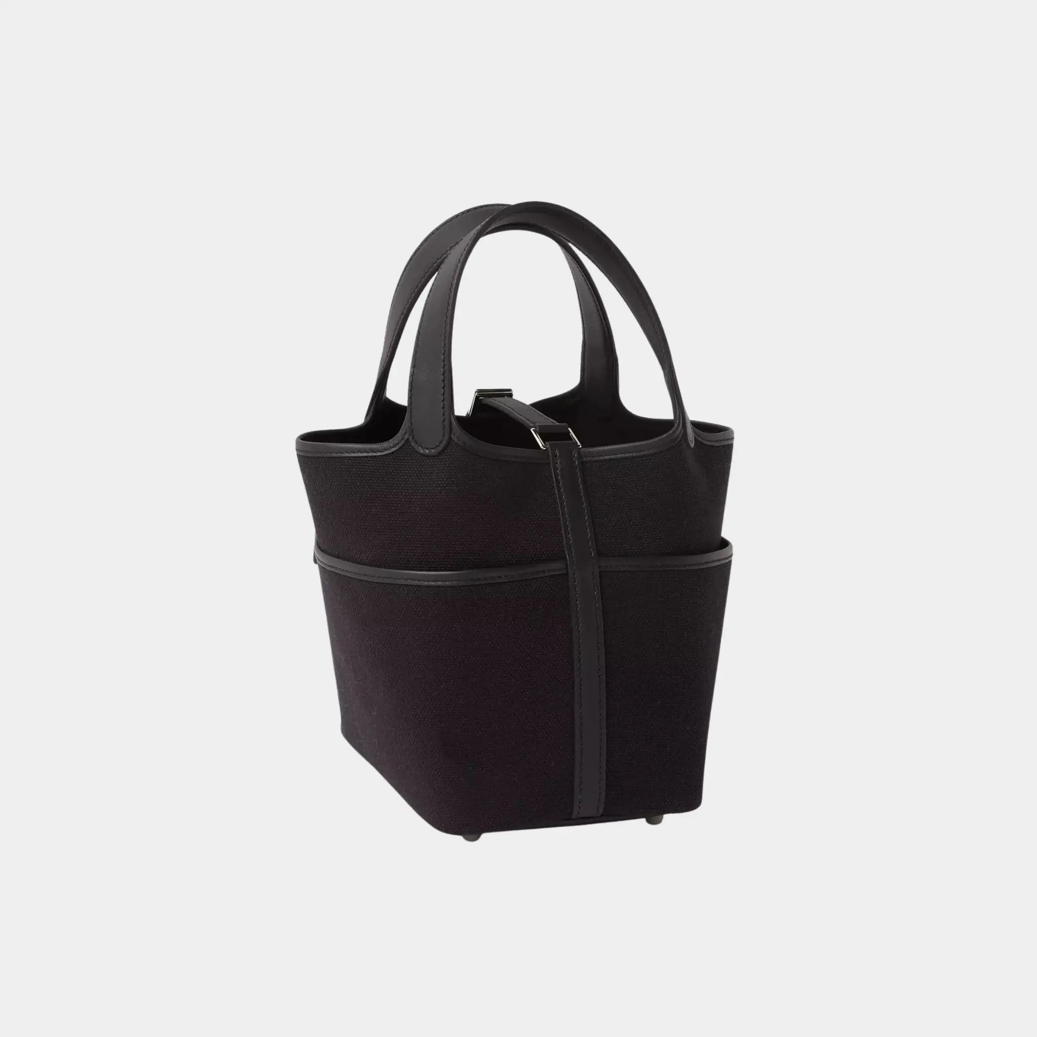 Hermes Picotin Cargo 18 Toile Swift Black PHW, Back