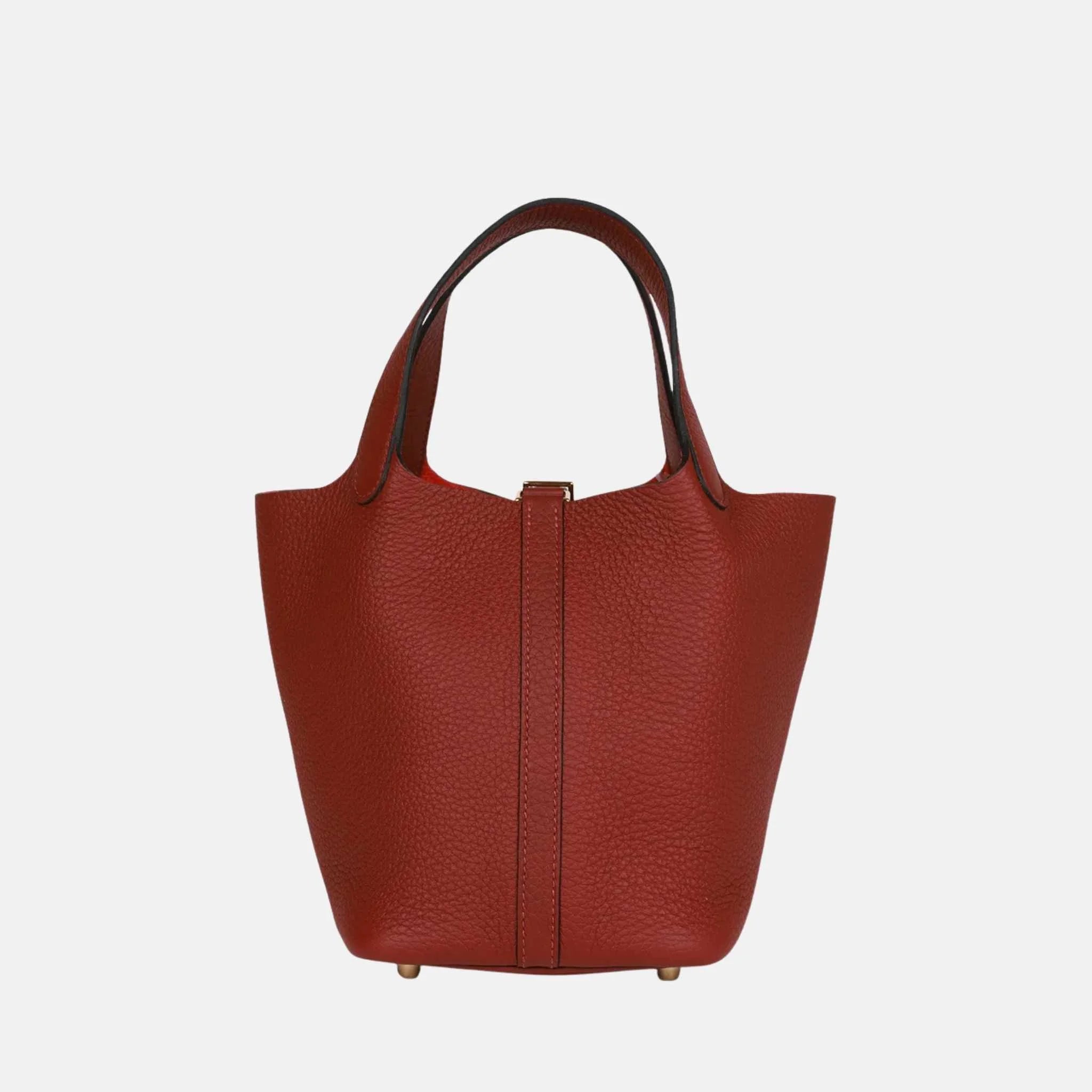 Hermes Picotin Lock 18 Rouge H Clemence GHW, Back