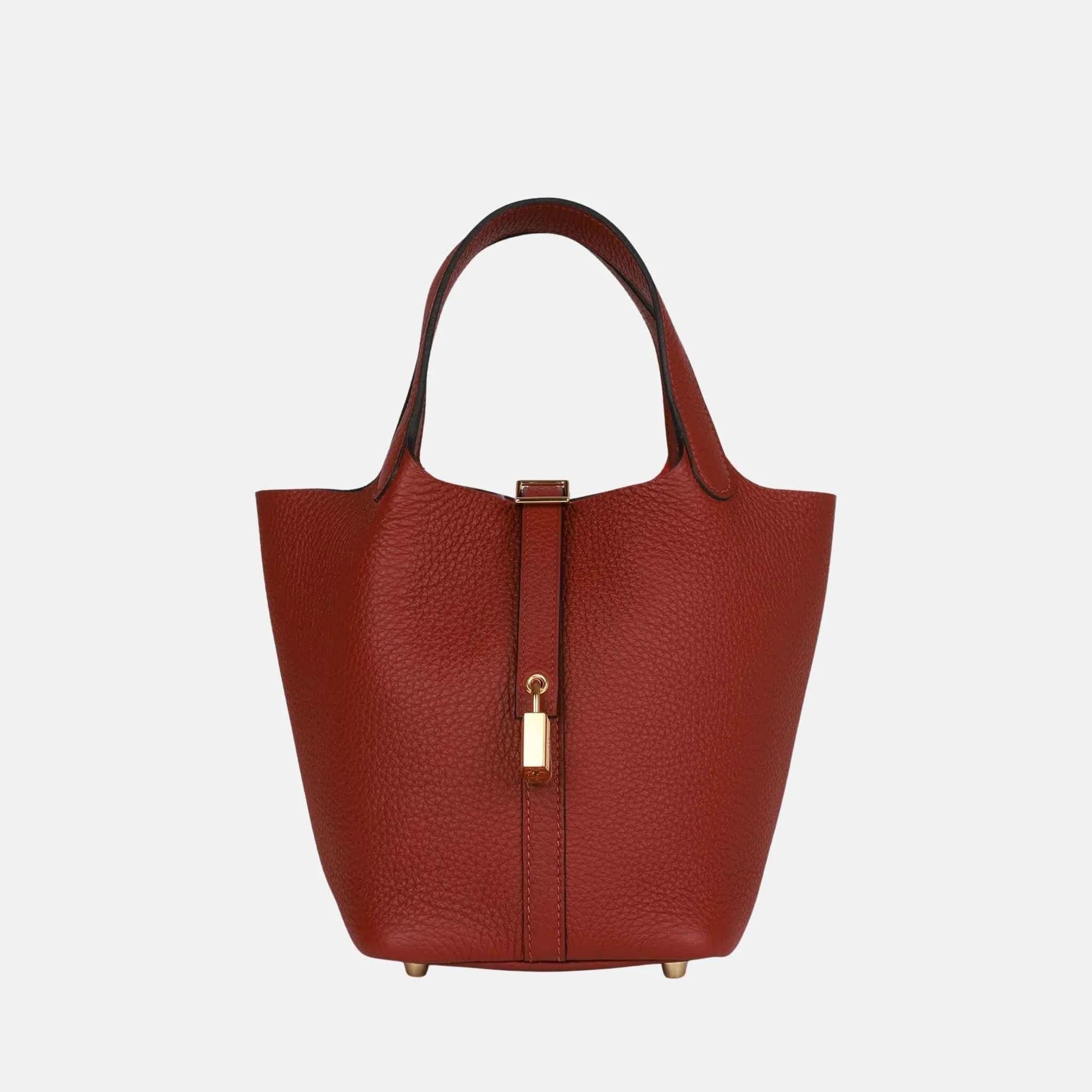 Hermes Picotin Lock 18 Rouge H Clemence GHW, Front