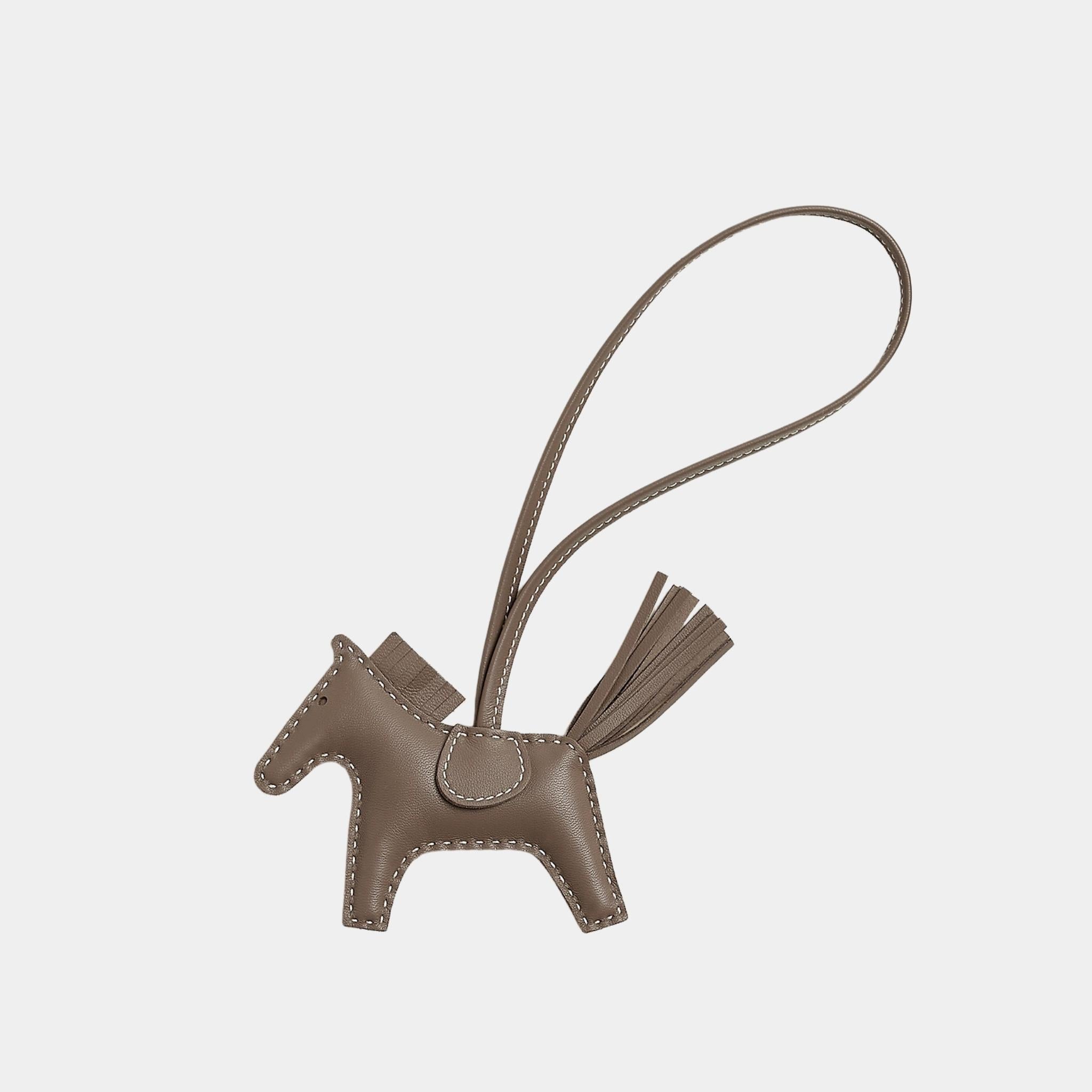 Hermes Rodeo PM Charm, Etoupe