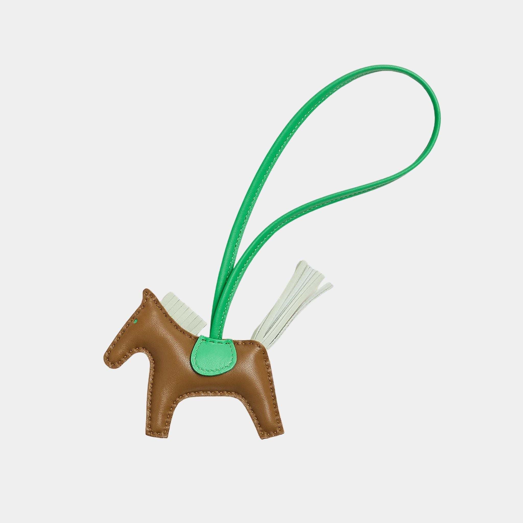 Hermes Rodeo PM Charm, Kraft, Vert Fizz, Vert Comics