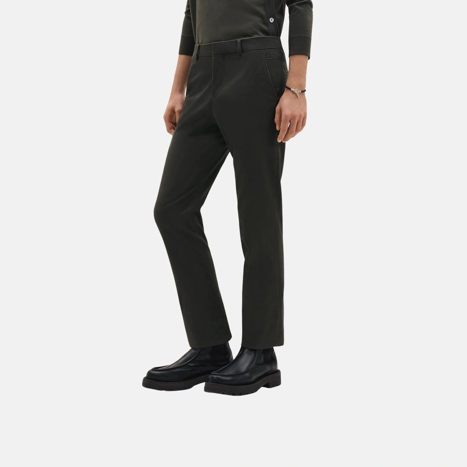 Hermes Saint Germain Fitted Pants, Bronze, Front