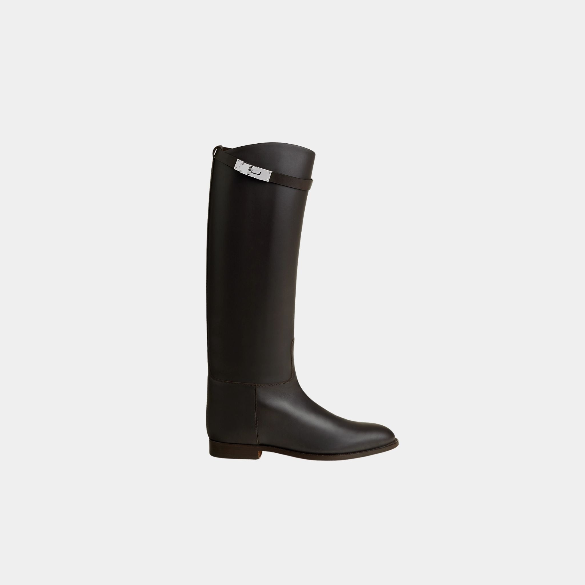Hermes Short Jumping Boots, Brown, Side