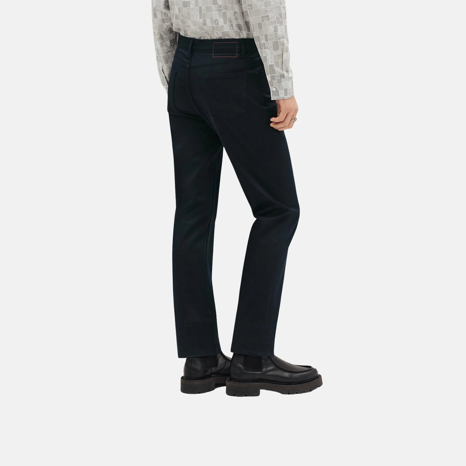 Hermes Straight Cut Jeans, Marine, Back