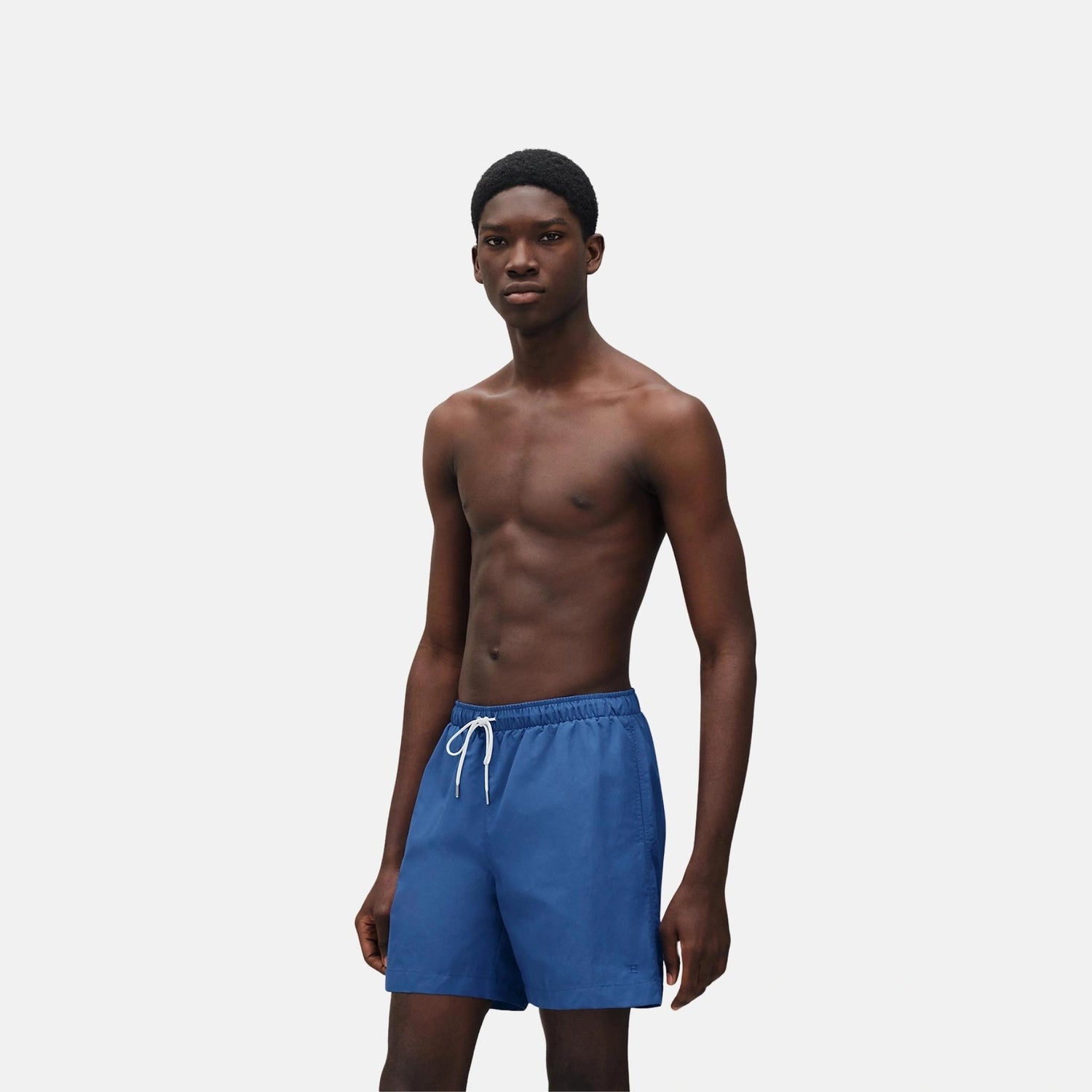 Hermes Swim Boxer Shorts, Admiral Blue, Front