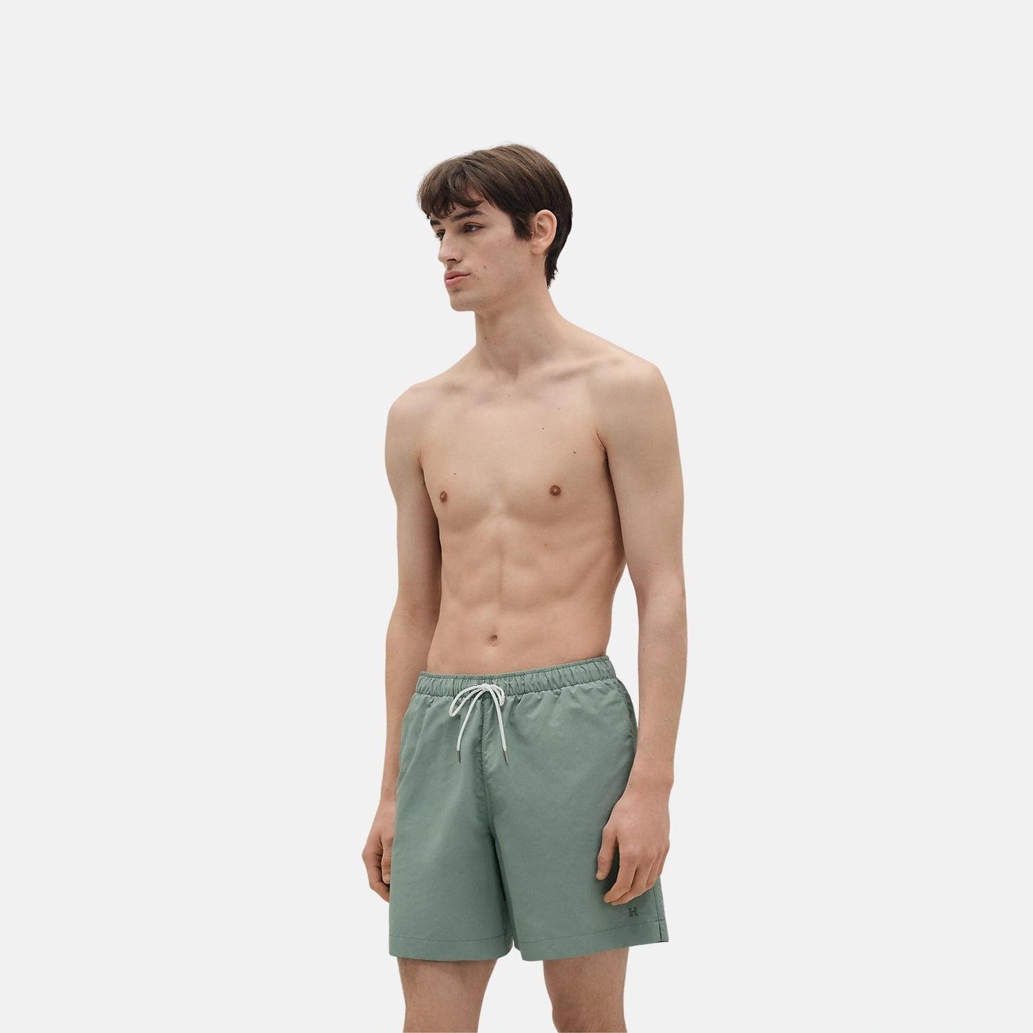 Hermes Swim Boxer Shorts, Celadon, Front