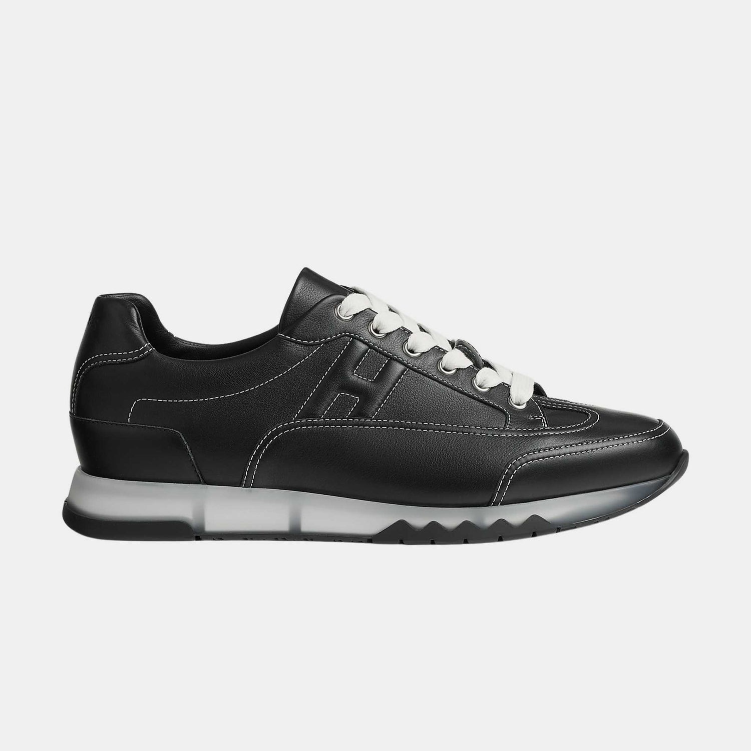 Hermes Trail Sneaker Calfskin, Noir, Side