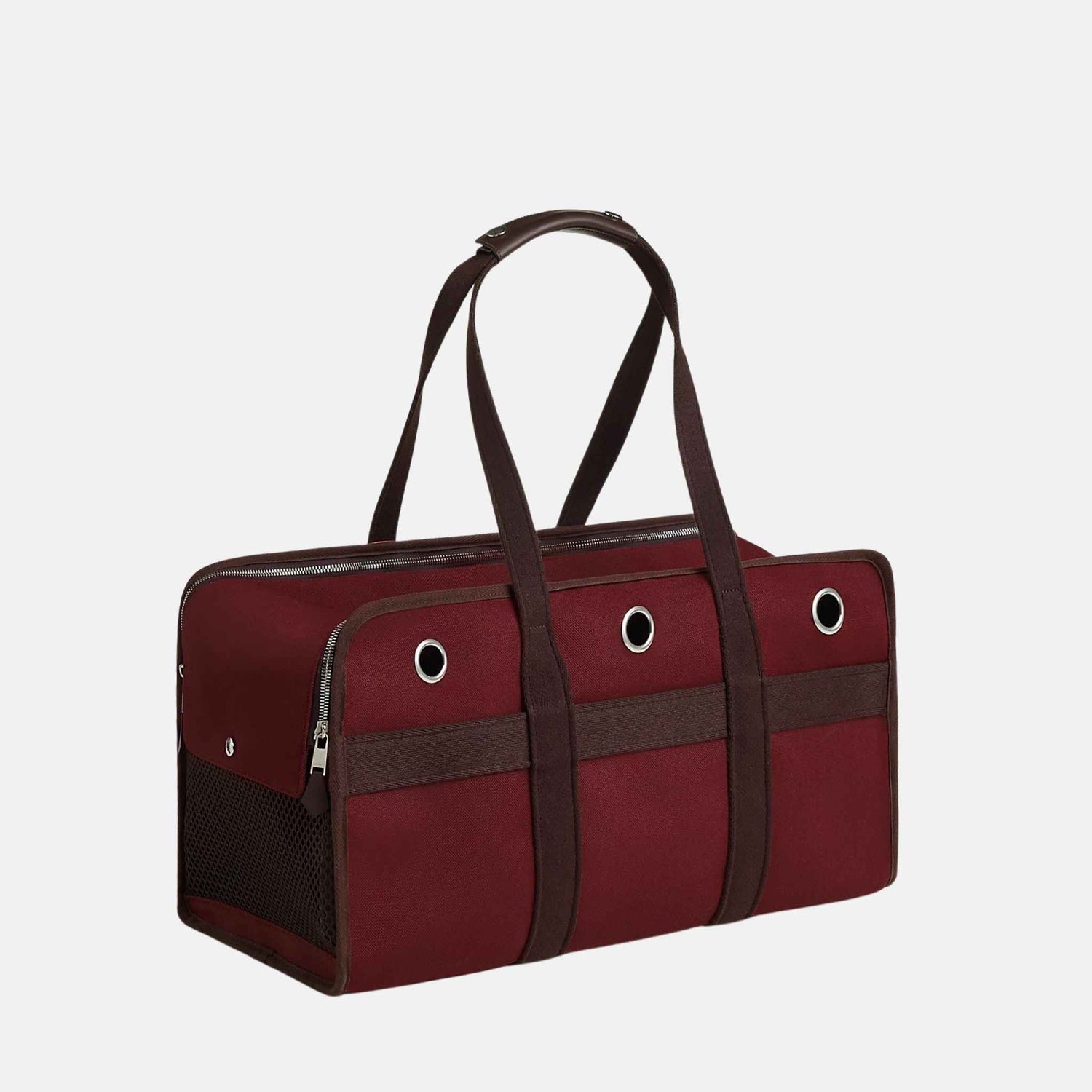Hermes XL Luxury Dog Carrier Bag, Red, Side