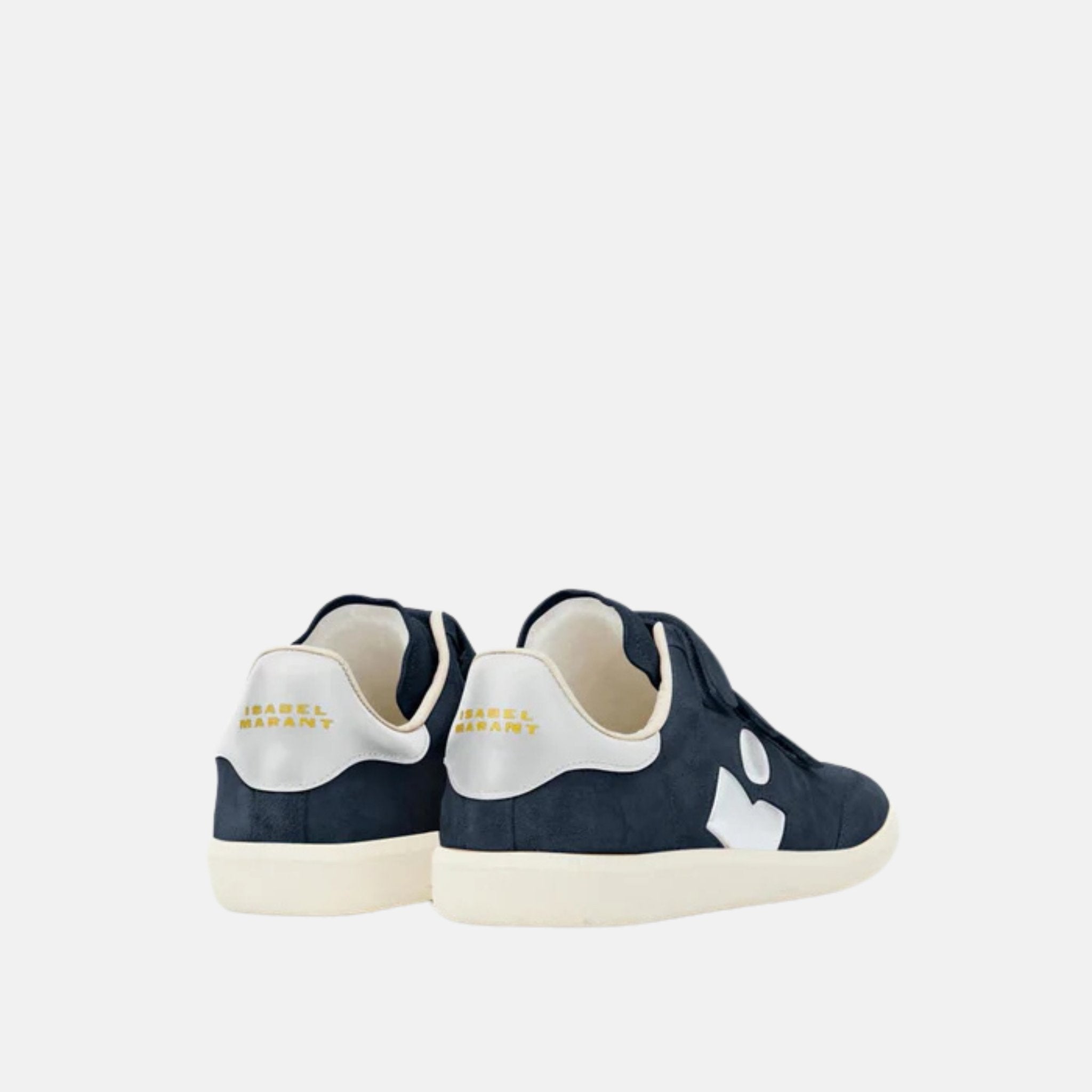 Isabel Marant Beth Sneakers In Suede Calfskin With Velcro Straps, Fadded Black, Front