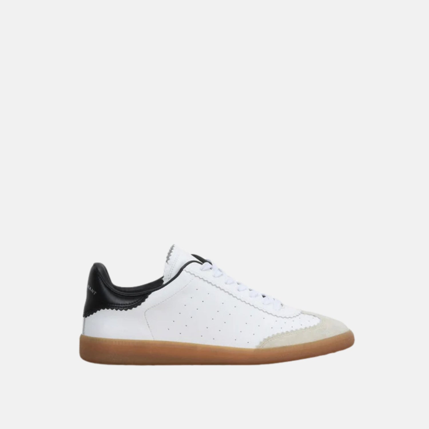 Isabel Marant Bryce Low Top Sneakers With Front Lace Up Fastening, White, Side