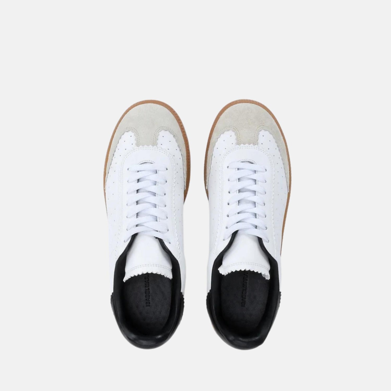 Isabel Marant Bryce Low Top Sneakers With Front Lace Up Fastening, White, Top