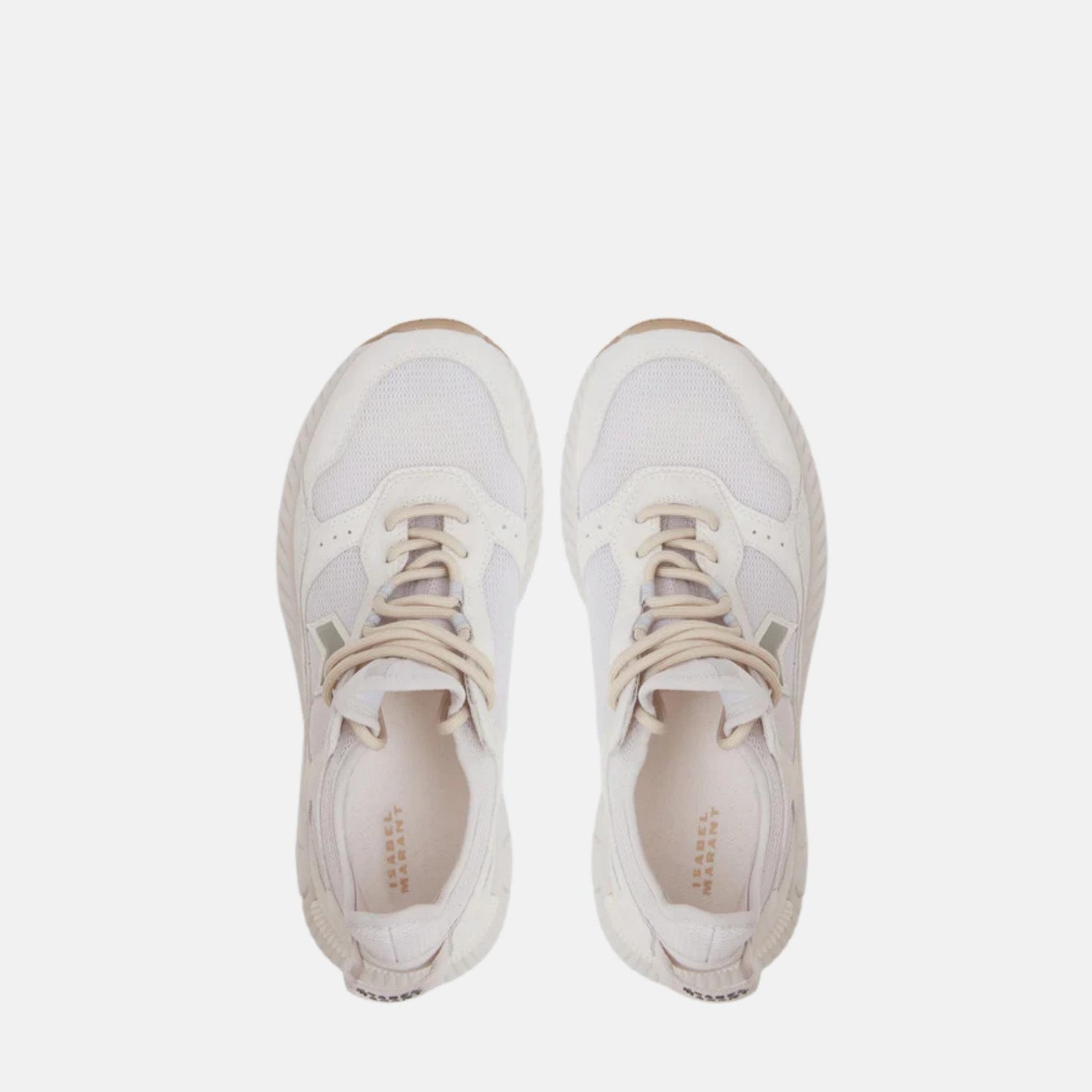 Isabel Marant Ewie Sporty Leather Sneakers, Top