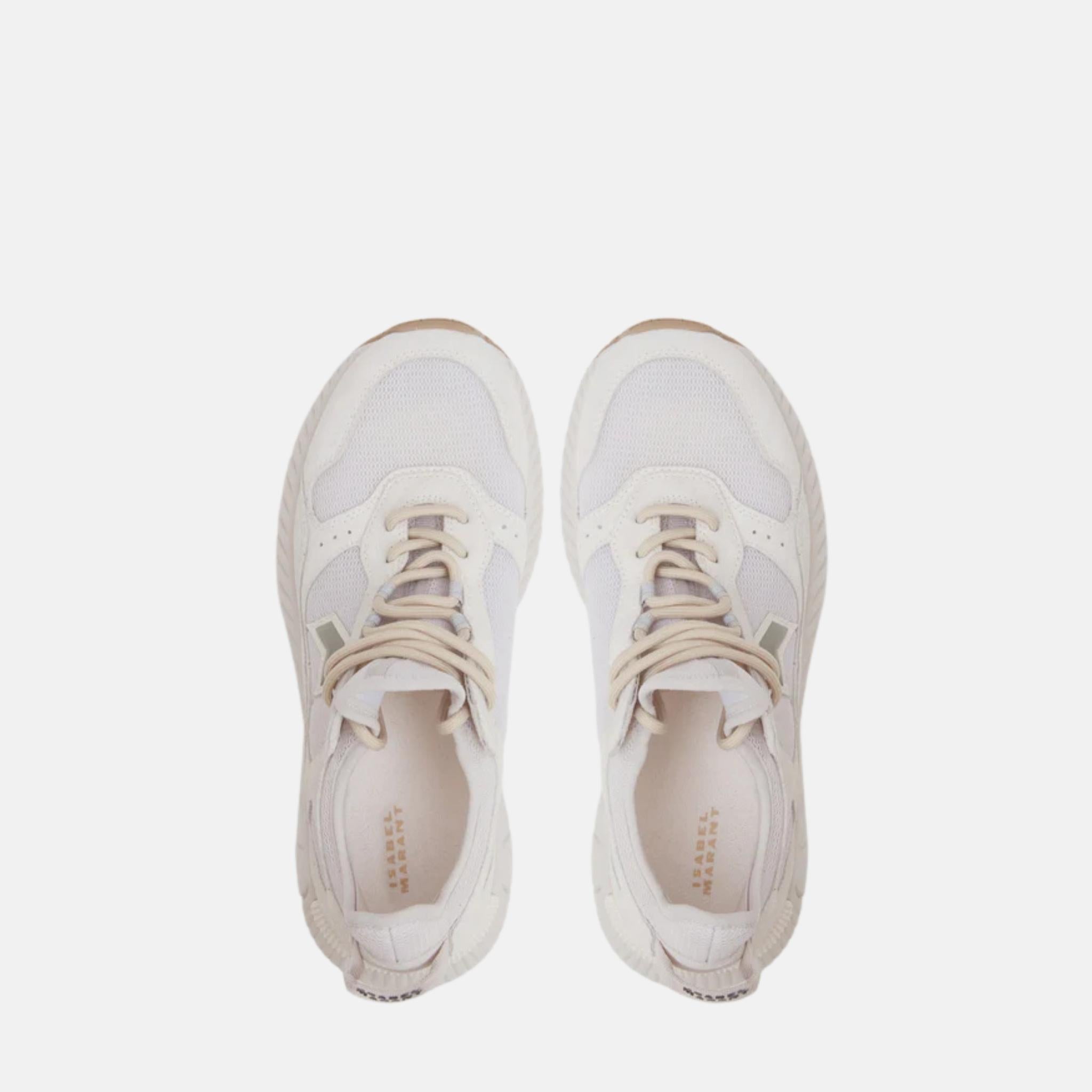 Isabel Marant Ewie Sporty Leather Sneakers, Top