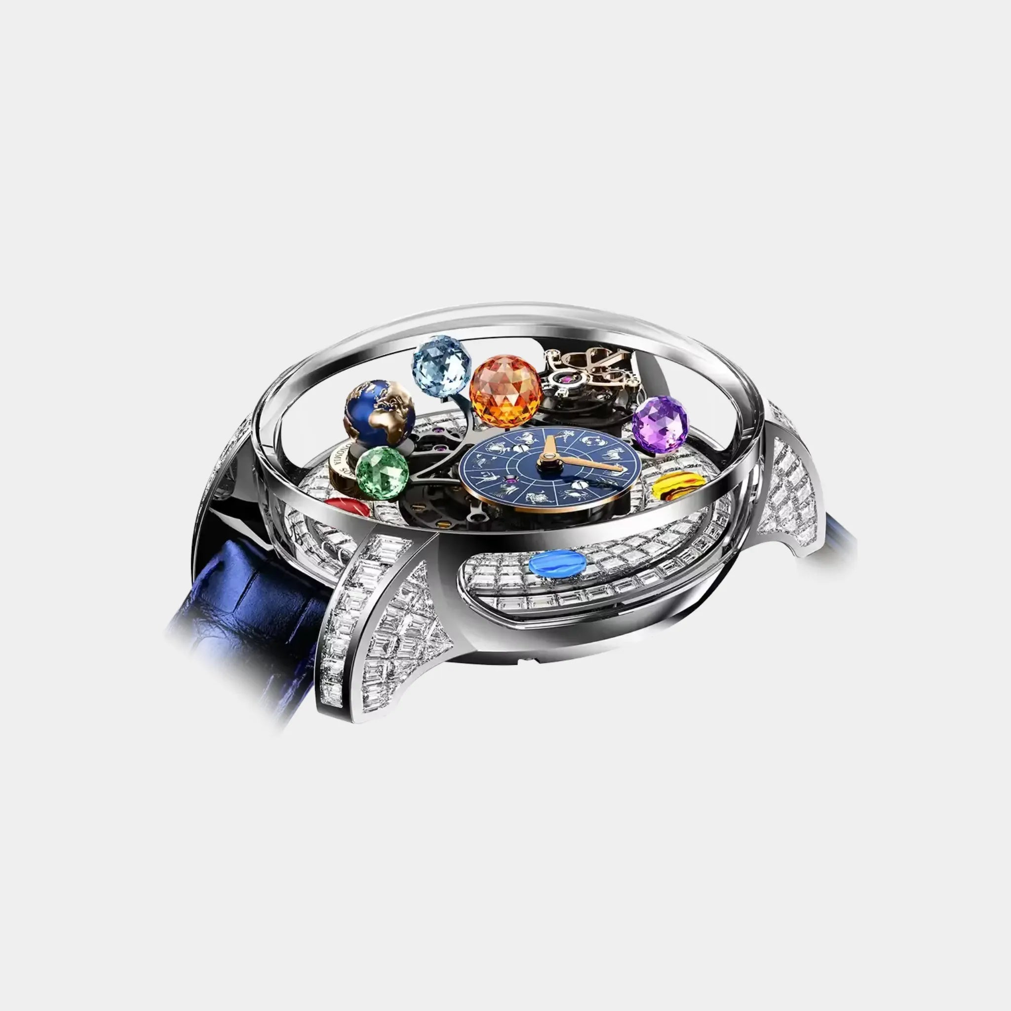 Astronomia Solar Zodiac Baguette White Gold AS910.30.BD.BD.A