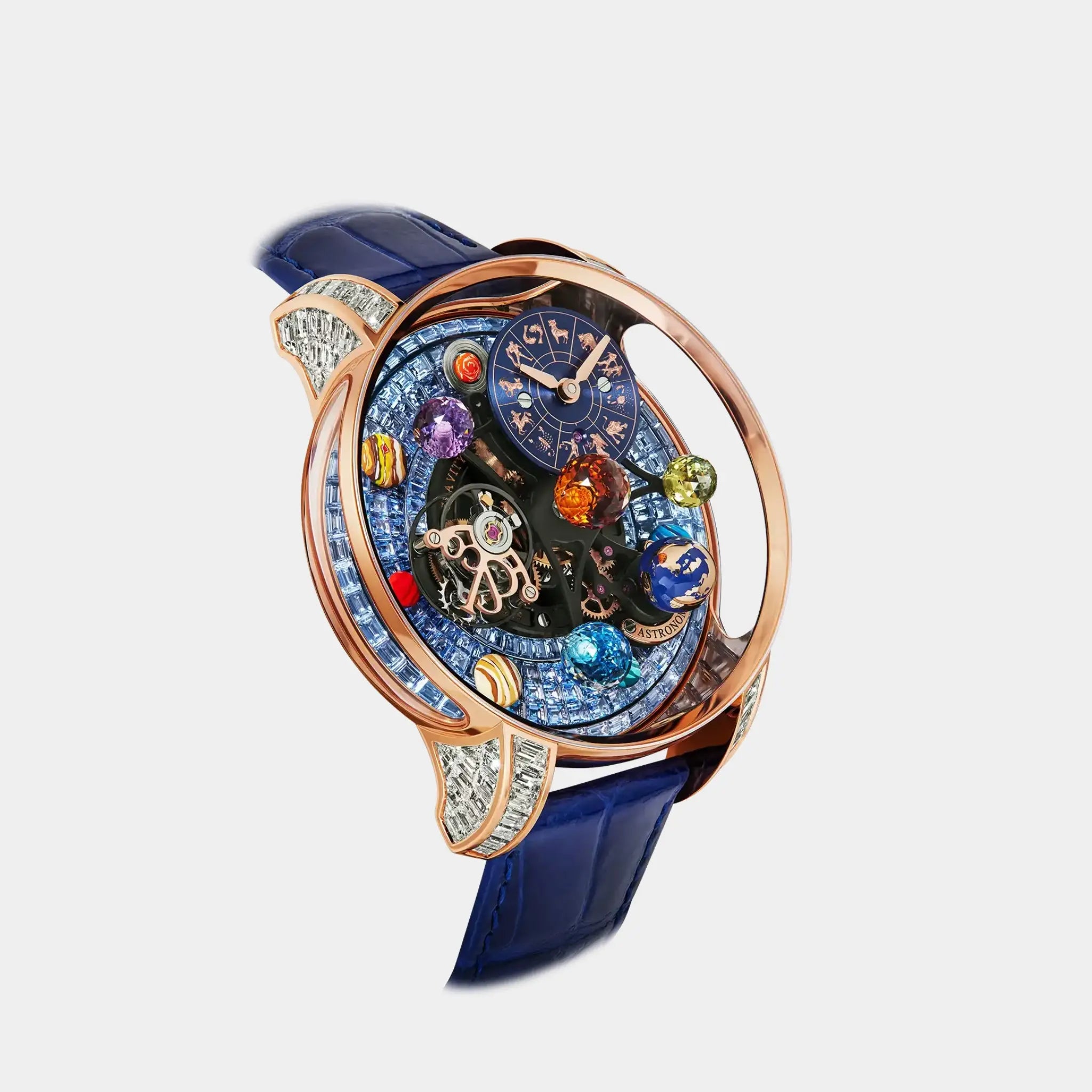 Jacob & Co. Astronomia Solar Zodiac Icy Blue Sapphires Baguette
