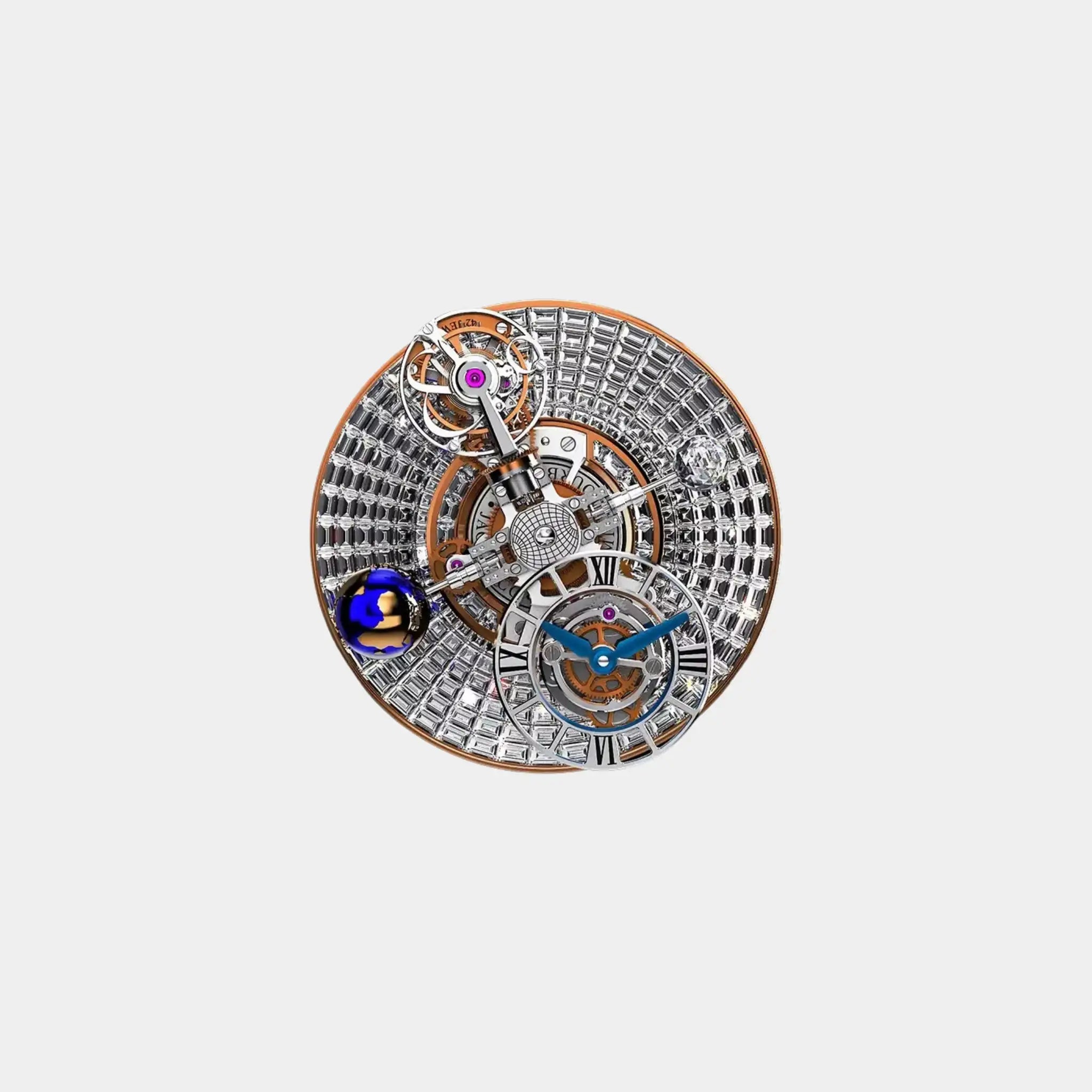 Jacob & Co. Astronomia Tourbillon Baguette Rose Gold 5 Minutes, Dial