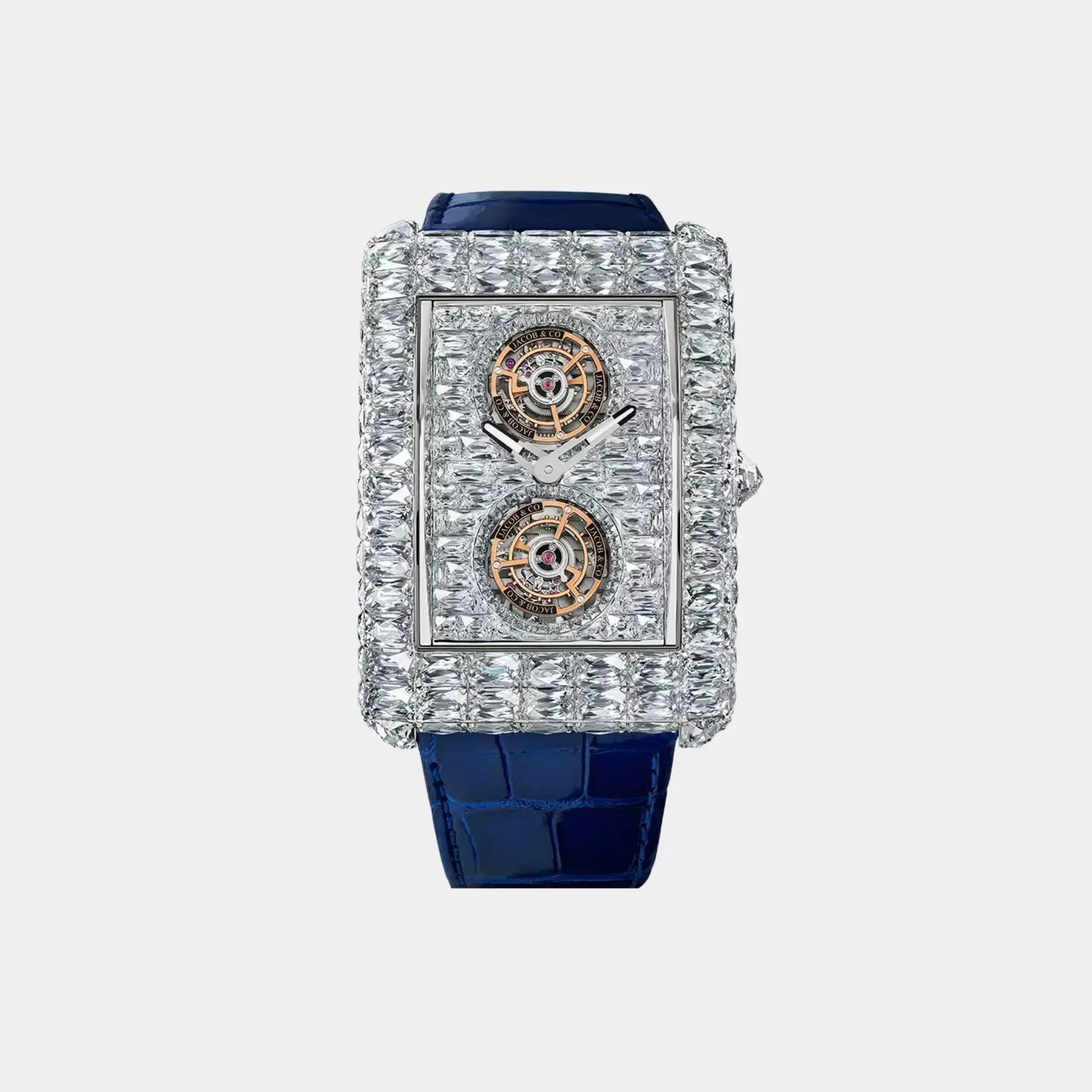 Jacob & Co. Billionaire Double Tourbillon Angel Cut - White Diamond, Front