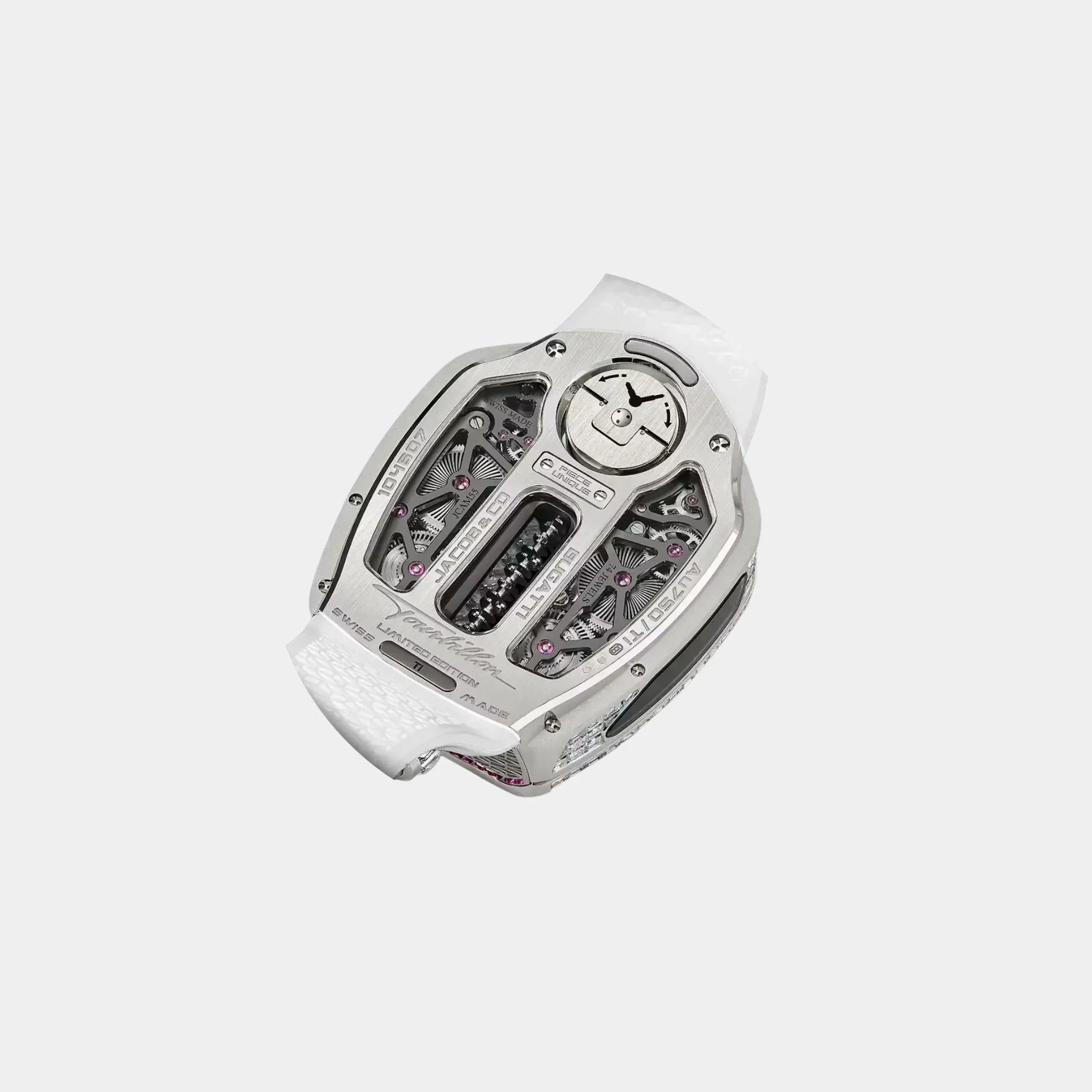 Jacob & Co. Bugatti Tourbillon Baguette White Gold, Back