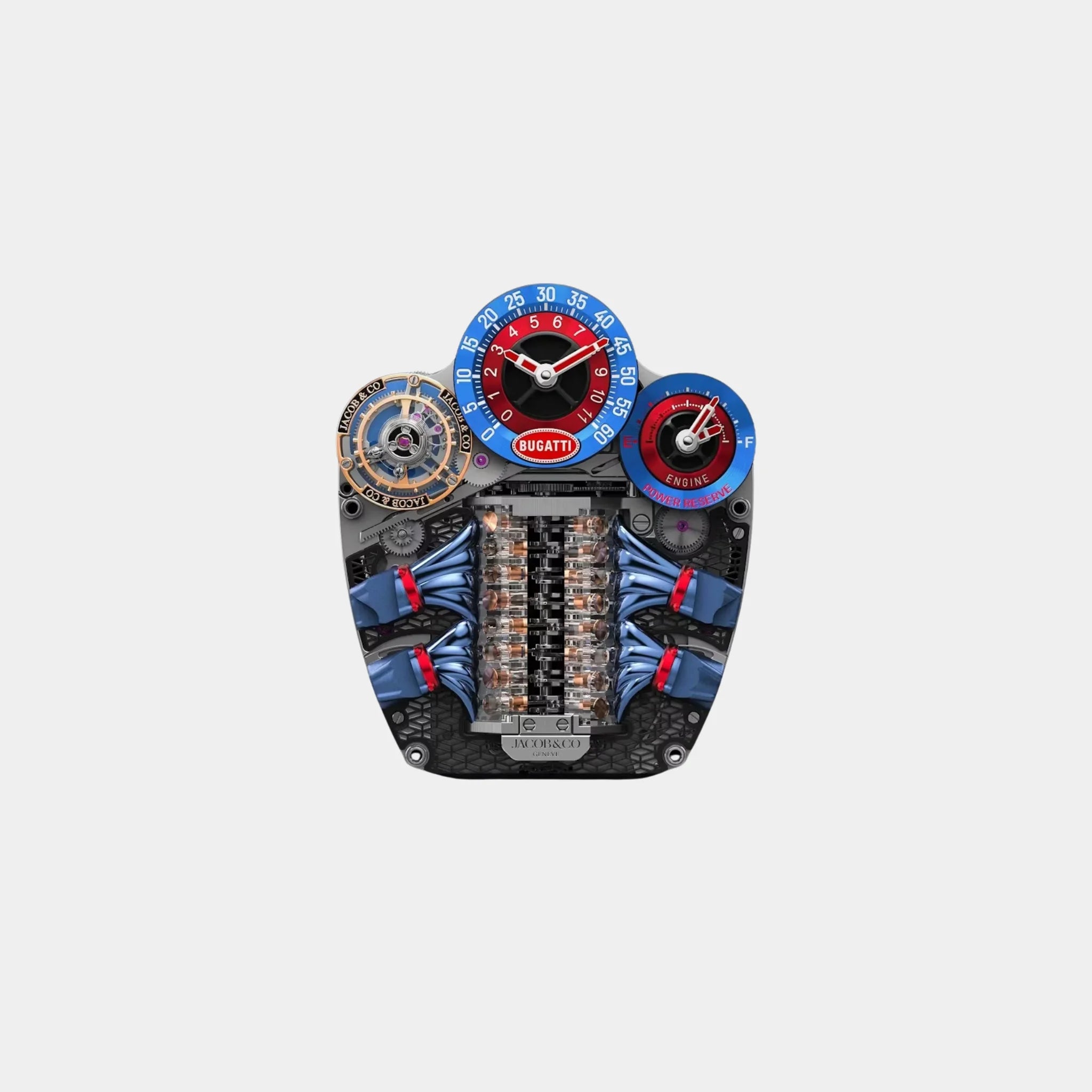 Jacob & Co. Bugatti Tourbillon Blue PVD Titanium, Movement
