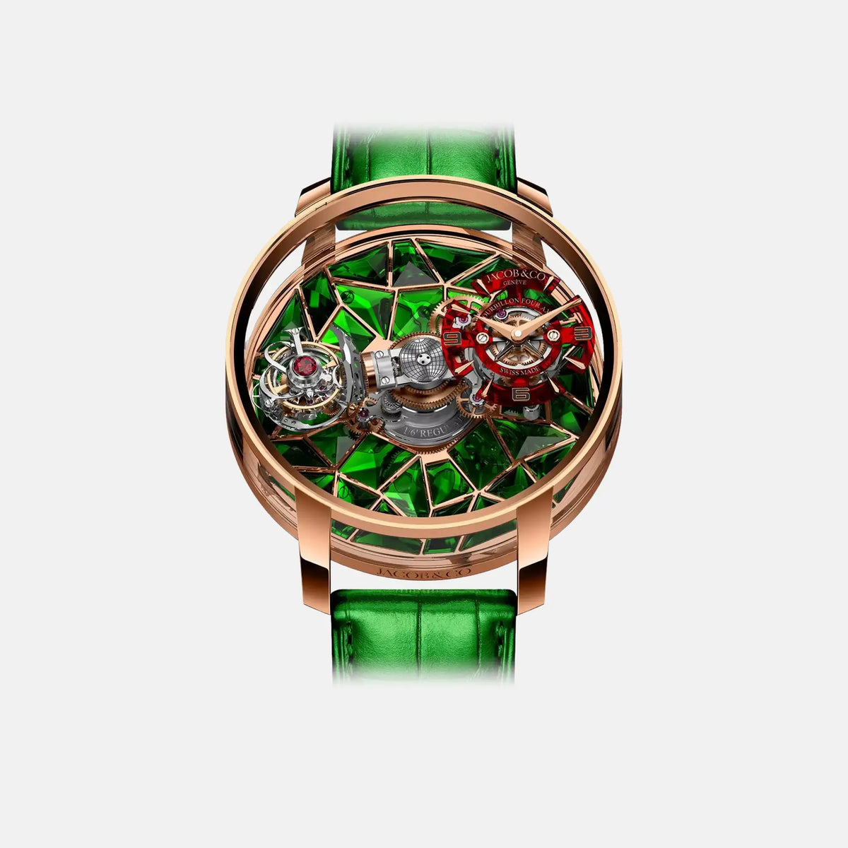 Jacob & Co Astronomia Four-Axis Tourbillon Rose Gold Green