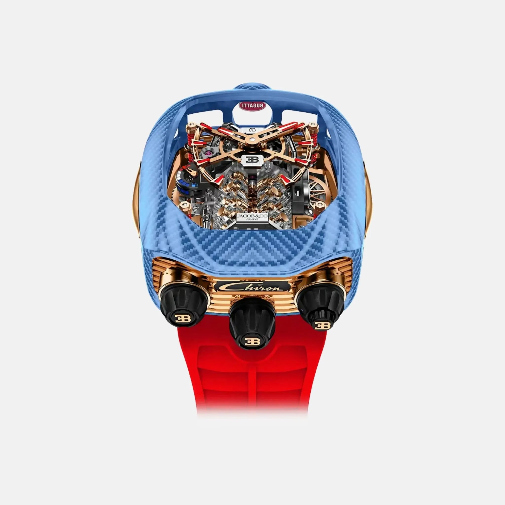 Jacob & Co Bugatti Chiron Tourbillon Blue Carbon Fiber