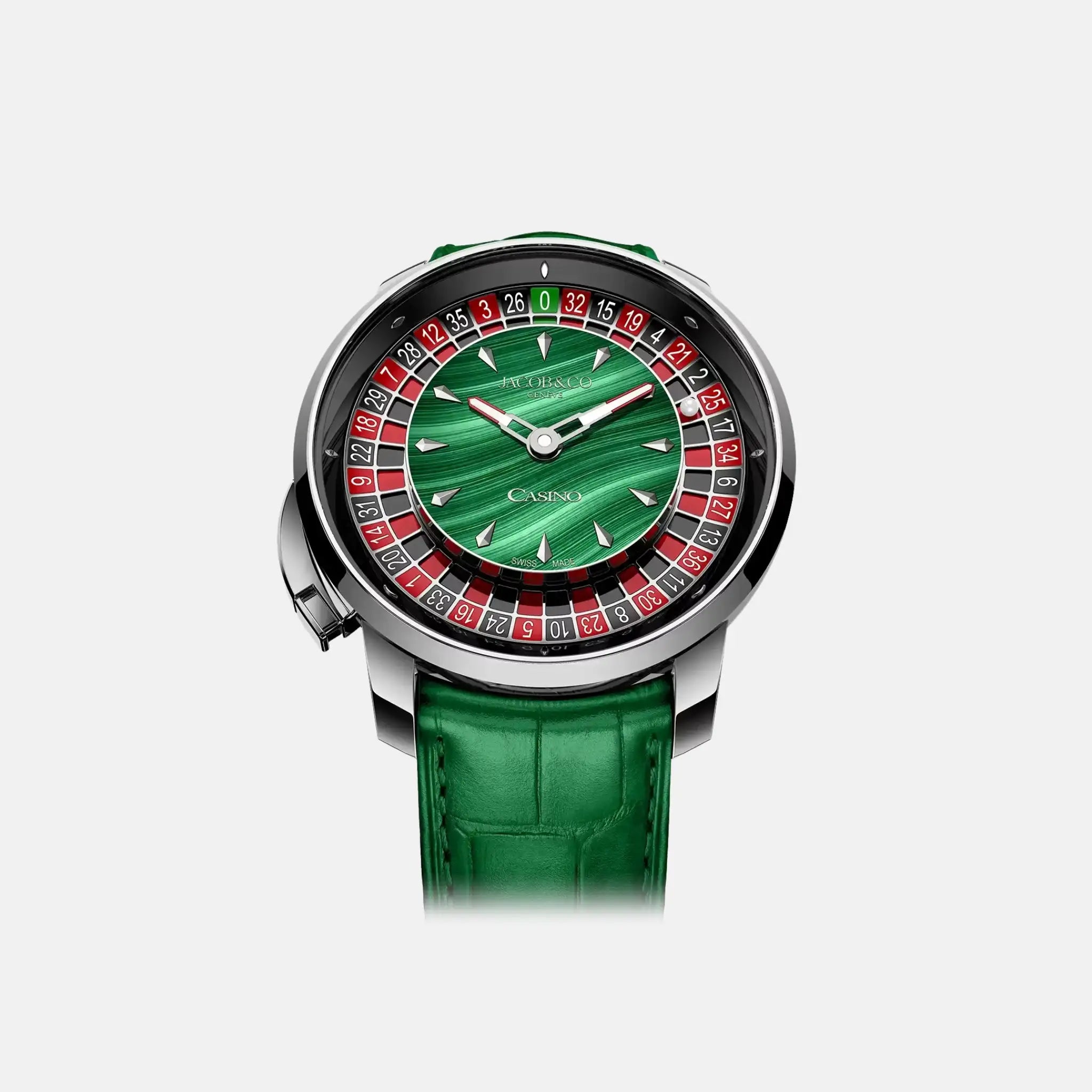 Jacob & Co Casino Tourbillon White Gold Malachite Dial