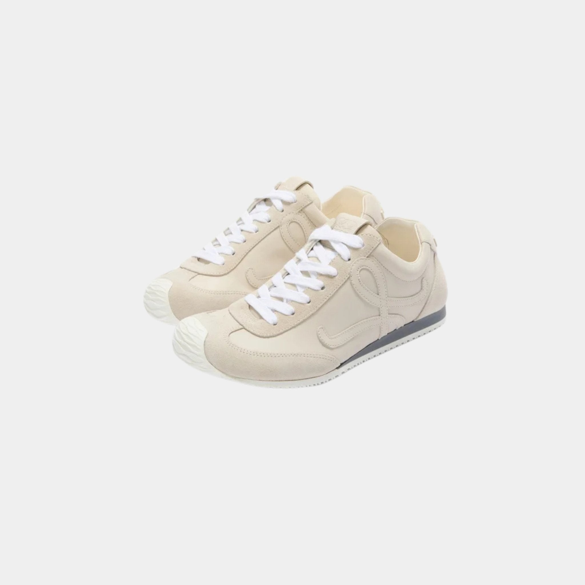 Loewe Ballet Runner 2.0 In Soft Calfskin, White, Front