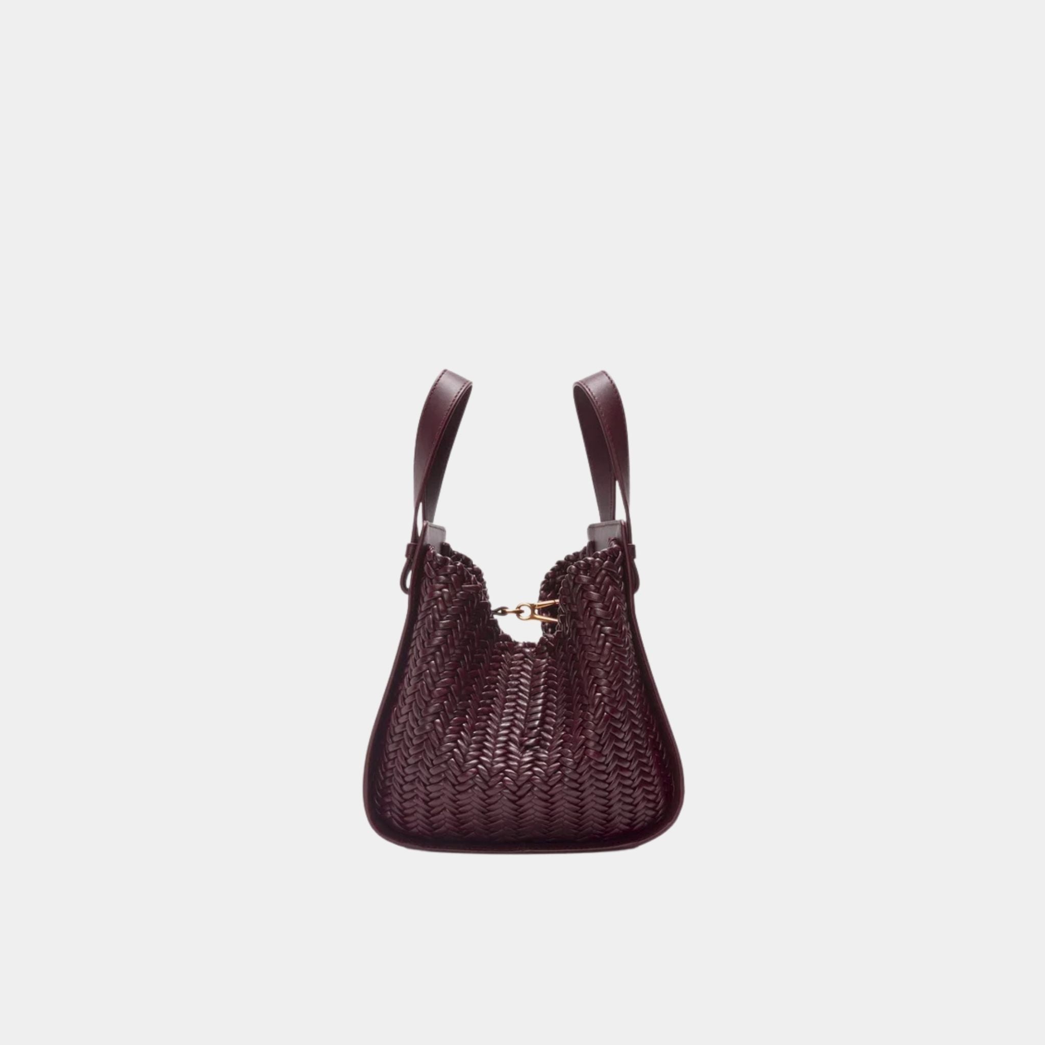 Loewe Compact Hammock Bag In Calfskin, Dark Burgundy, Side