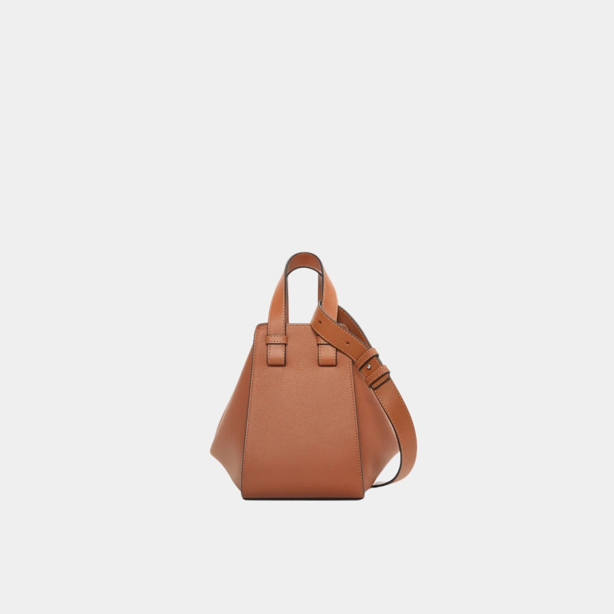 Loewe Compact Hammock Bag In Classic Calfskin, Tan, Back