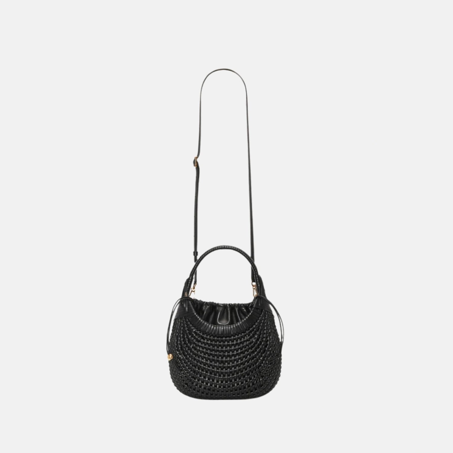Loewe Diamond Hobo Bag in Calfskin, Black, Full
